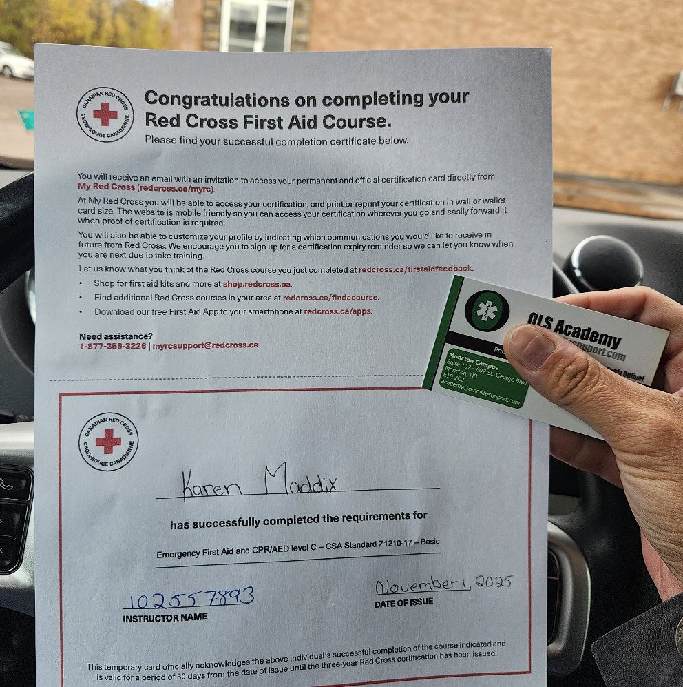 Karen Maddix - Officially first aid, cpr and AED certified 🙌 | Facebook