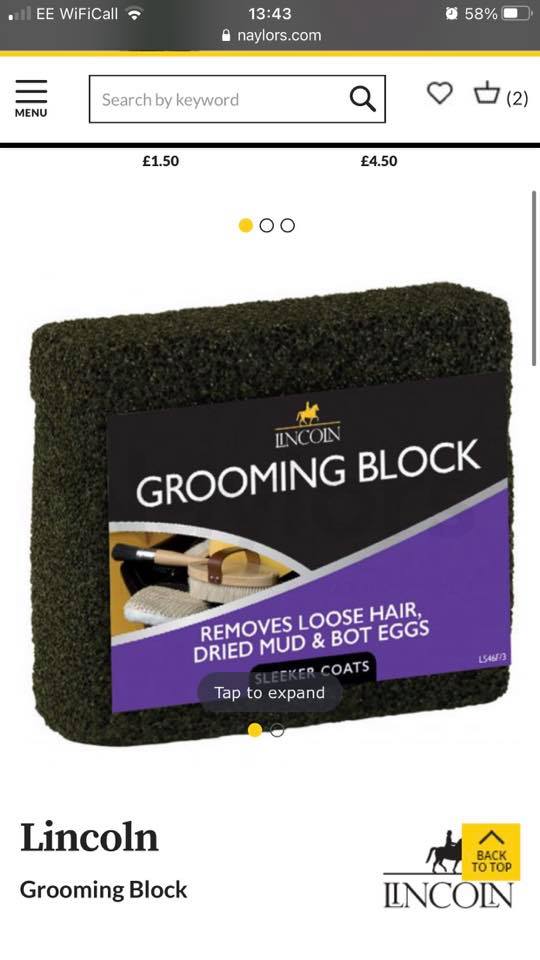 Lincoln Grooming Block For Horses – Removes Loose Hair, Dried Mud & Bot Eggs | Promotes Sleek Coat