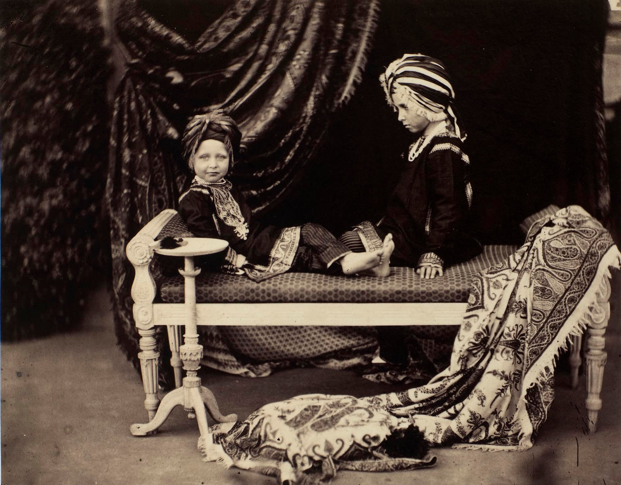 India - Prince Arthur and Prince Alfred in the costume of Sikh Princes ...