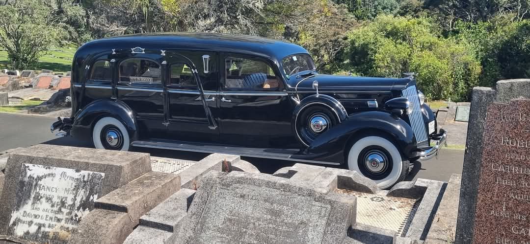 1937 packard flower car bodied by AJ Miller