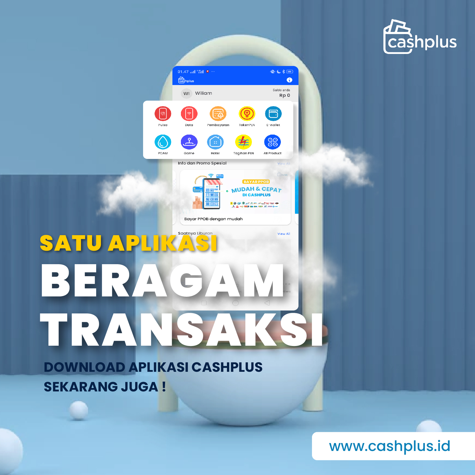 Cashplus - Transaksi dengan satu aplikasi beragam...