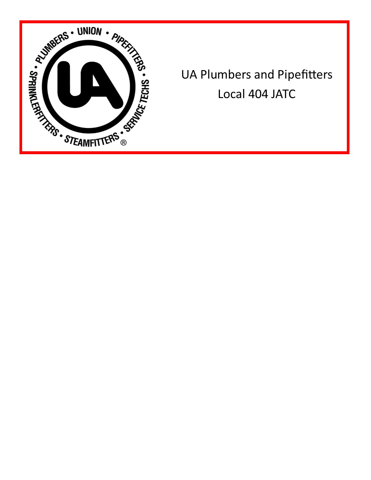 UA Plumbers and Pipefitters Local 404 JATC