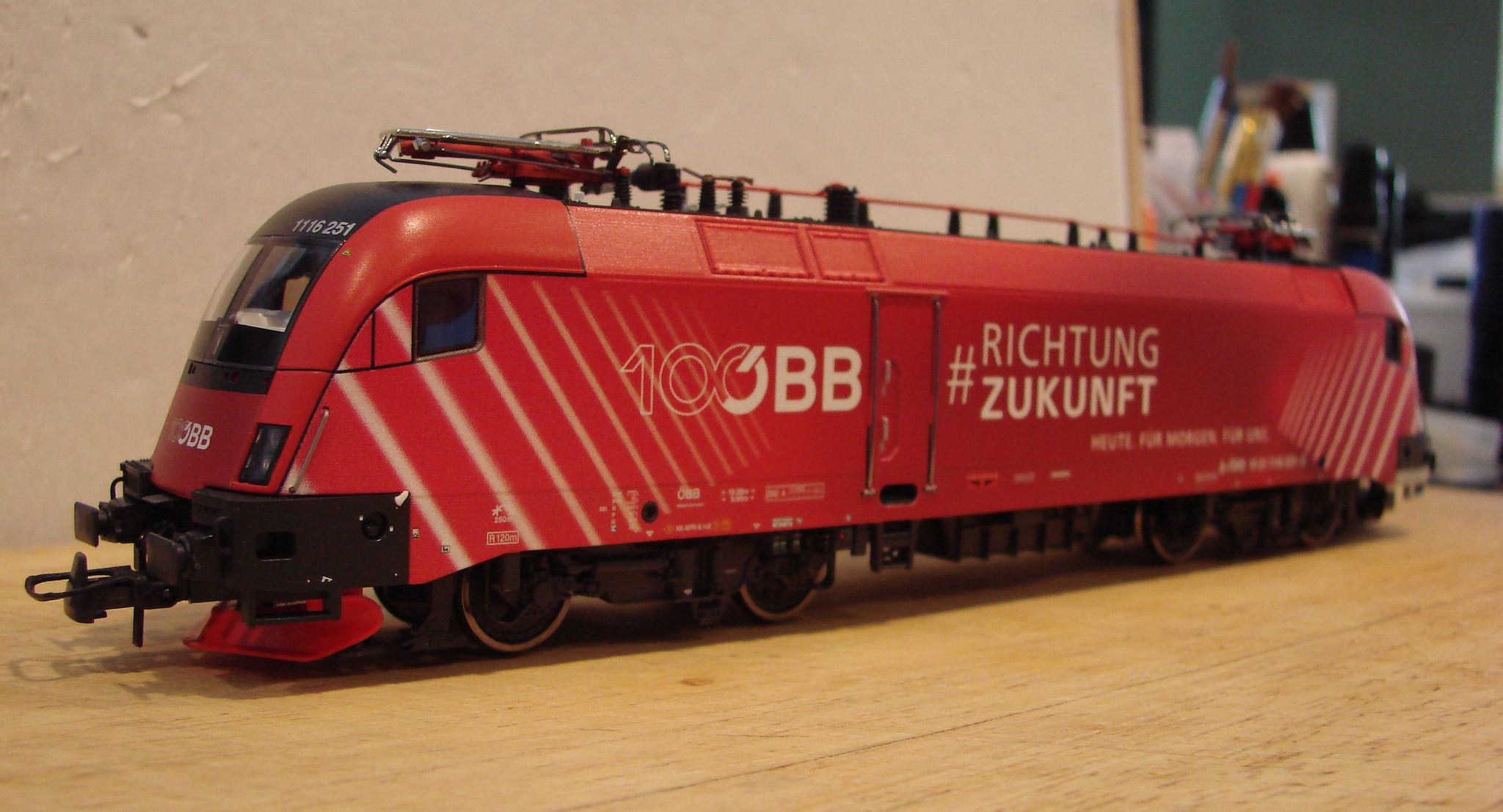 Taurus 1116 locomotive with Demokria in Bewegung sticker