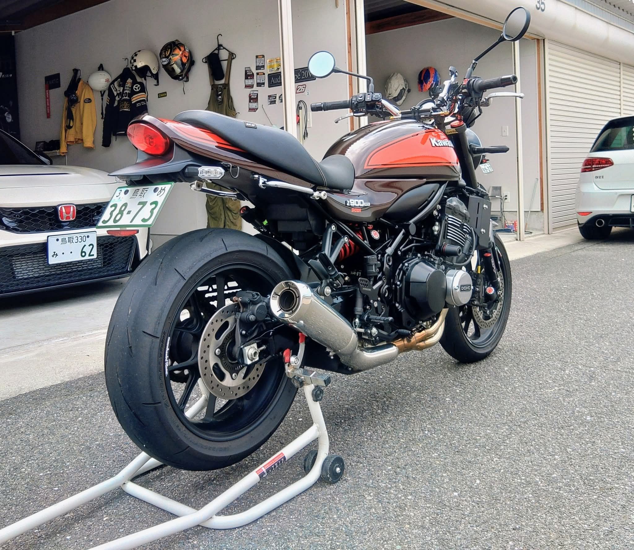 原田消音器のダブルエンドの装着と試走。明らかに音的には元気でした