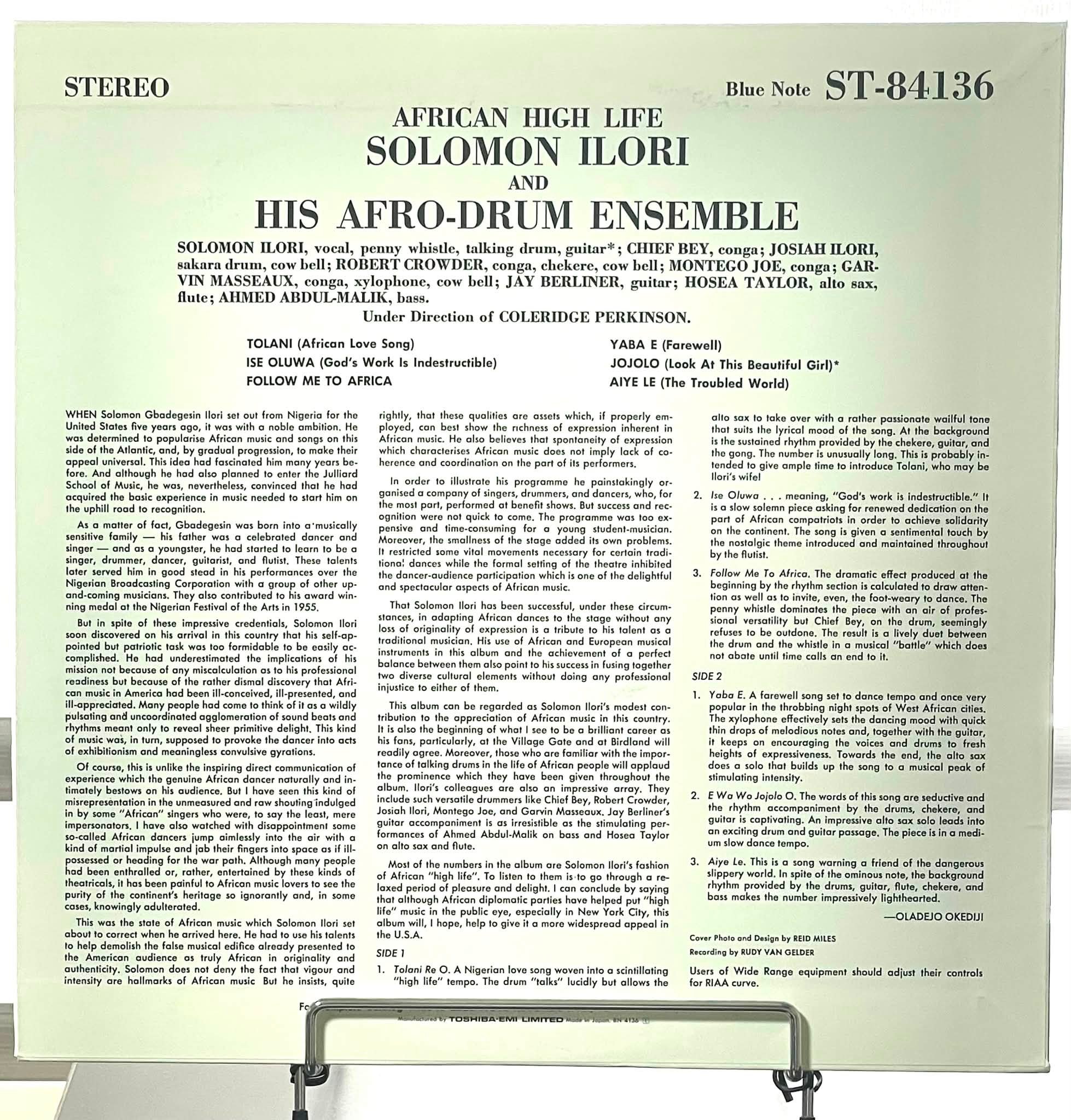Solomon Ilori's African High Life album blends traditional African