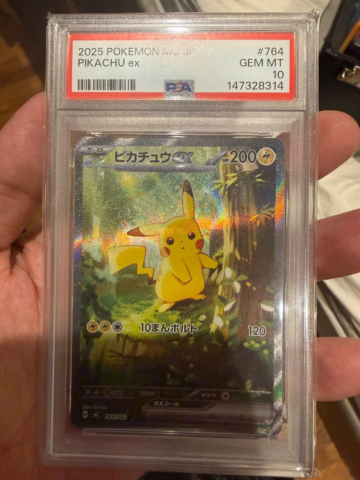 WTS PSA 10 Pikachu ex #764 (2025 MC JP) ? 6488 SGD OR BEST OFFER 