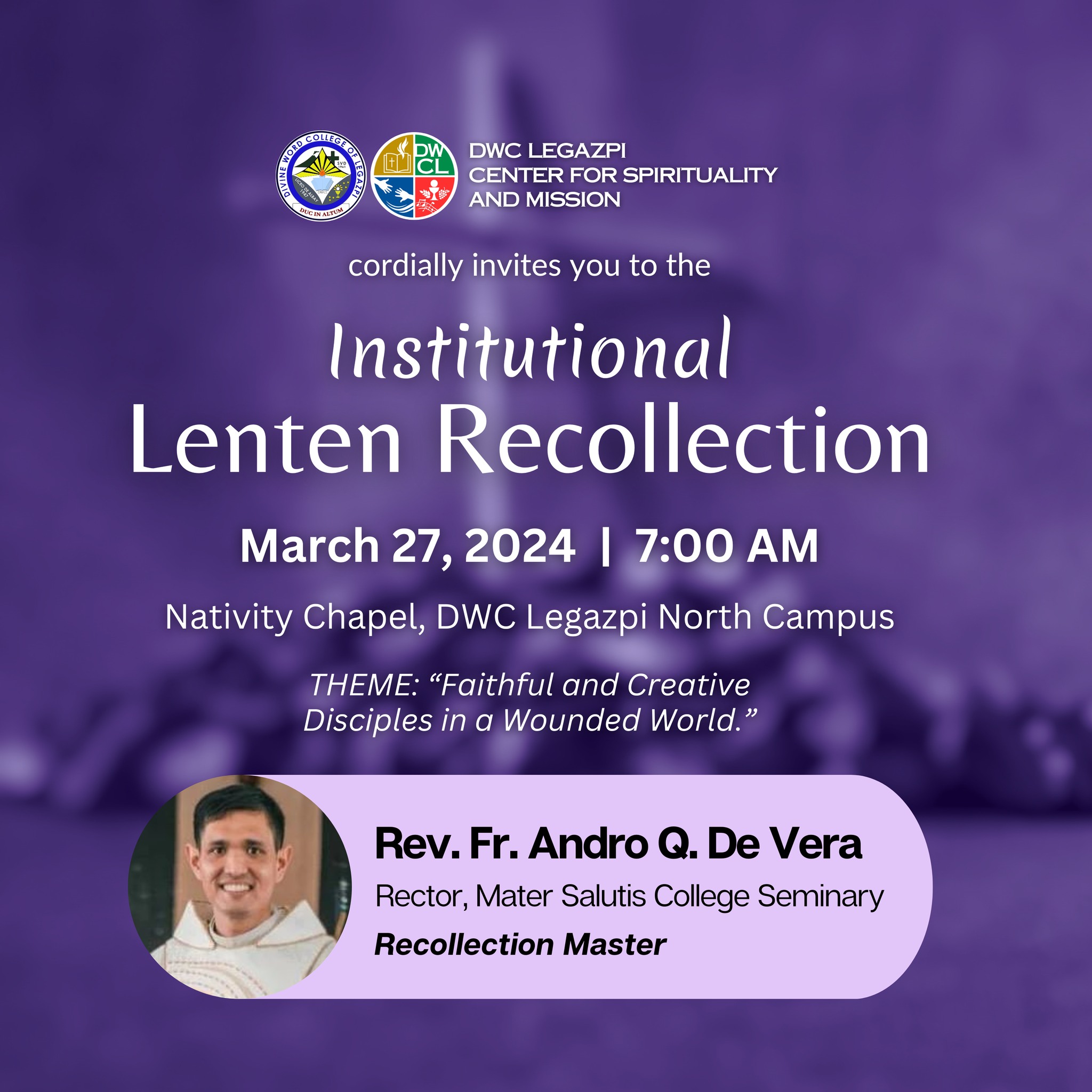As we... - DWC-Legazpi Center for Spirituality and Mission