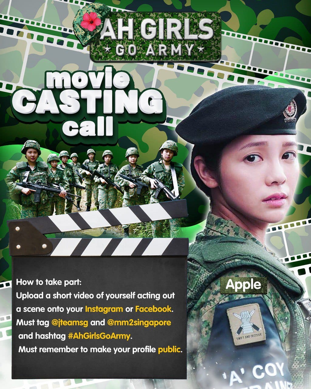J Team Productions We Want You Have You Heard Jack Neo S Latest Movie 女兵外传 Ah Girls Go Army Is Coming Soon And You Can Be A Part Of It Step 1 Simply