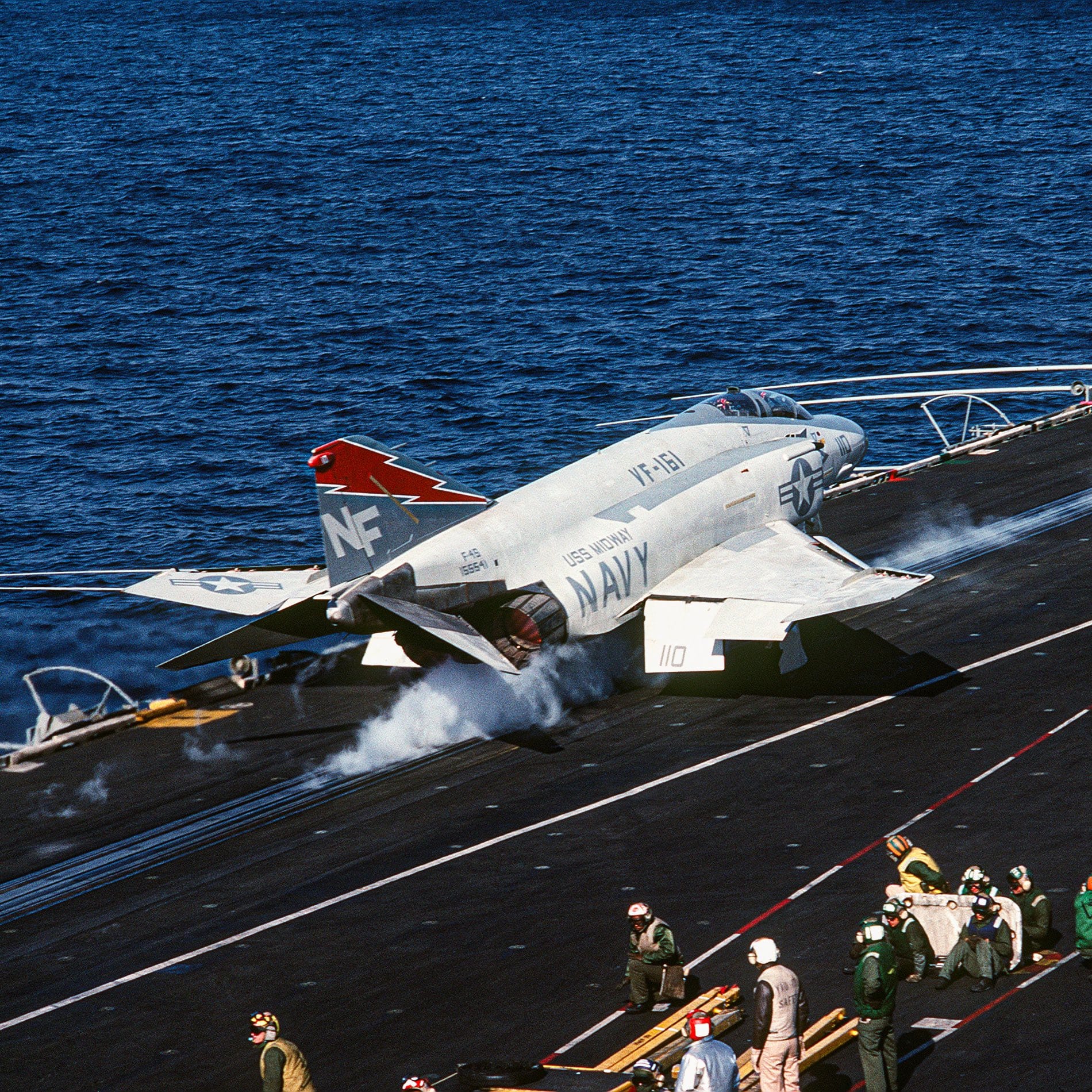 F-4J take off from USS Midway, April 1983 ❤️ 📸 by David B. Loveall