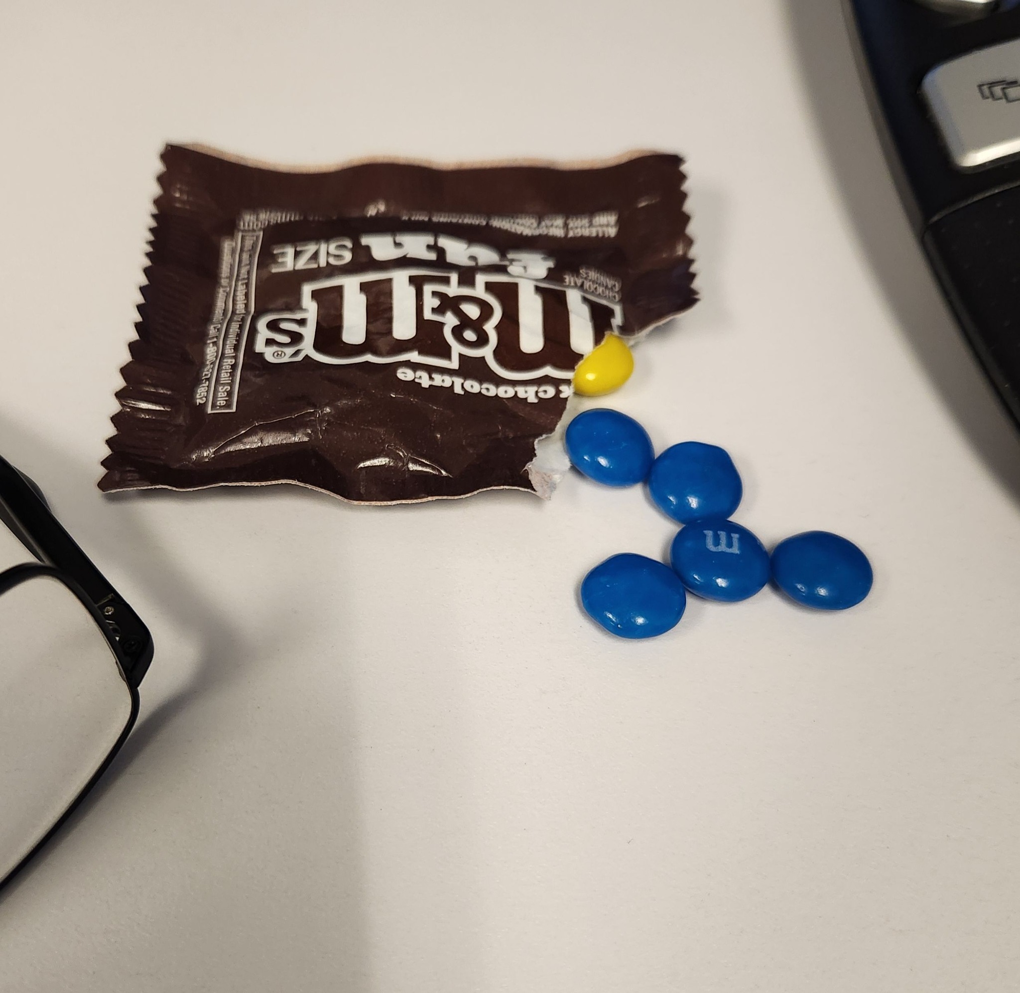 Excited about same color M&M's