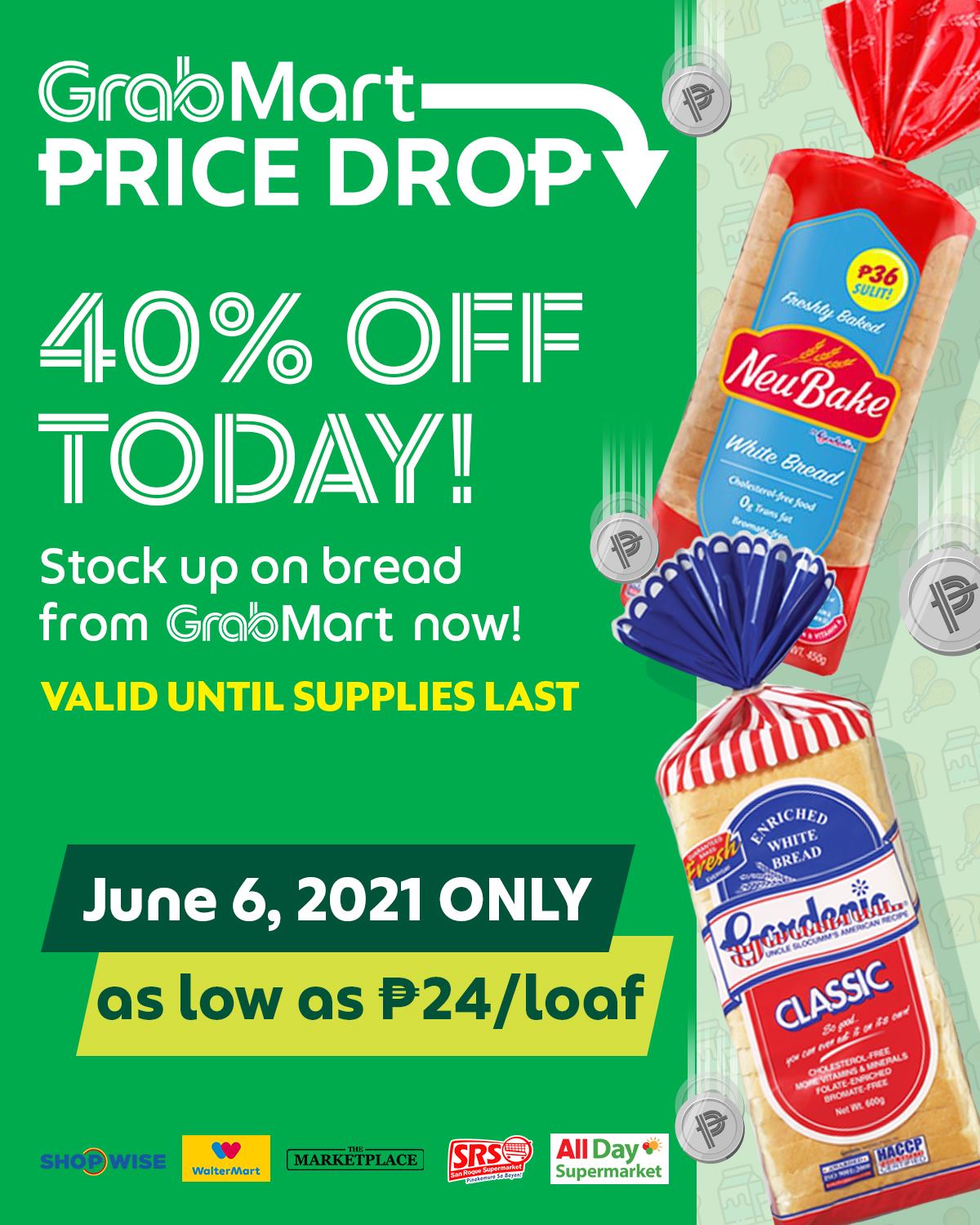 Grab - 💸 GrabMart Price Drop: LAST DAY - Bread!! Prepare...
