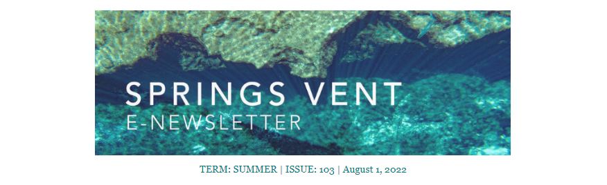 Our August Springs Vent is now... - Florida Springs Institute