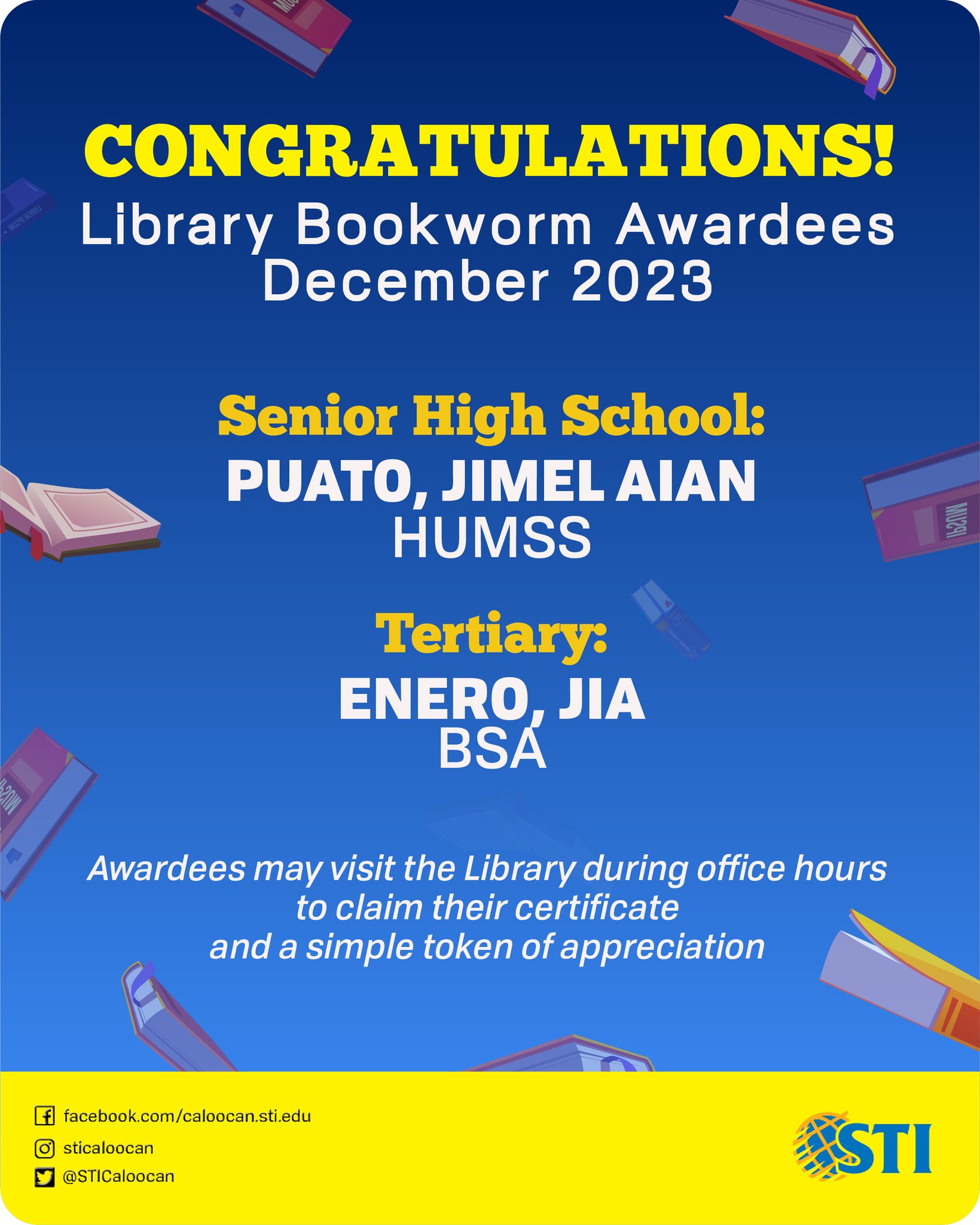 Congratulations to our Library... - STI College Caloocan | Facebook