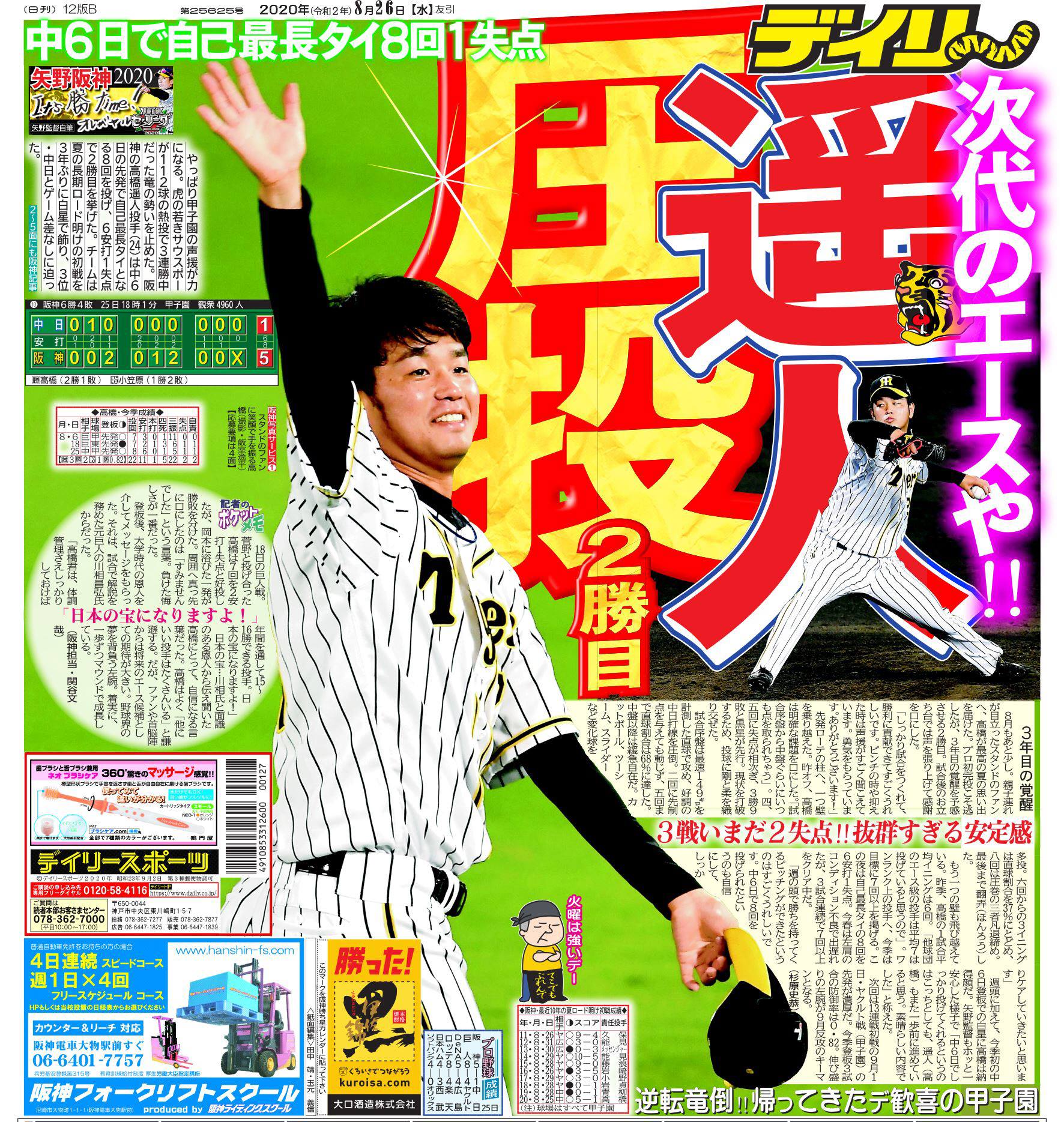 デイリースポーツ ブレないデイリー 今日の一面 Facebook