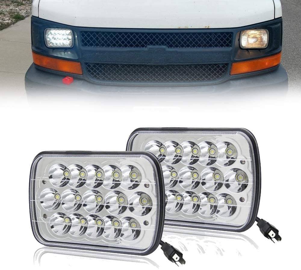 LED Lights For Chevrolet Express 2500 7x6 120W LED Headlight Assembly For Chevy Express/GMC/Ford Vans - Hi/Lo Beam, DOT/SAE 7x6 Headlight Assembly For Chevy Express Van