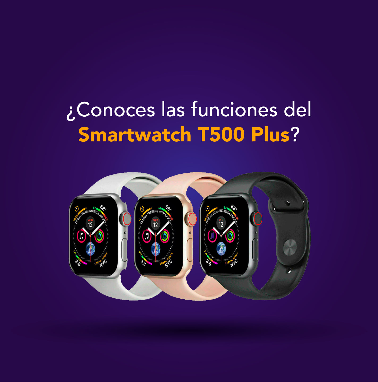 ZD México - ¿Conoces las funciones del Smartwatch T500 plus?📲 ¡Aquí te ...