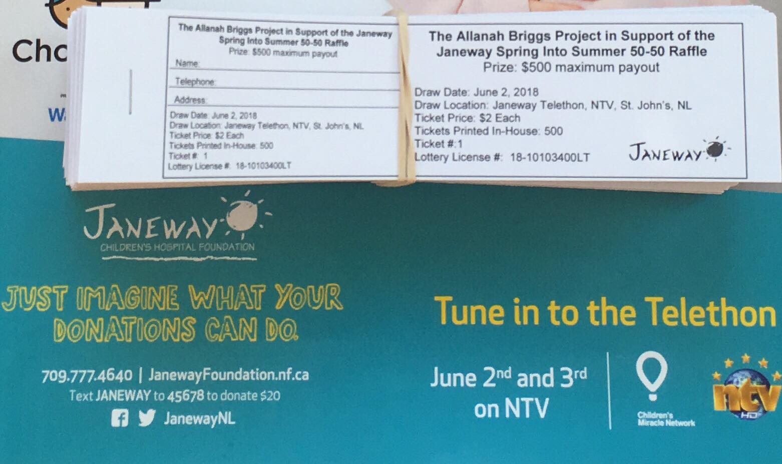 Allanah Briggs' Project Spring Into Summer Raffle in Support of the Janeway