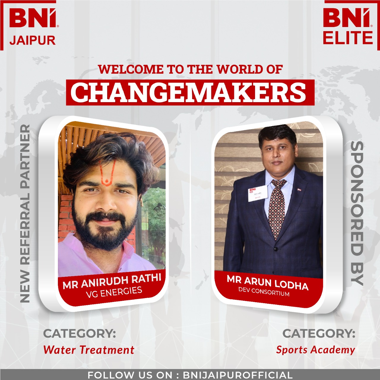 BNI Jaipur - Welcome to the BNI family Mr. Anirudh Rathi... | Facebook