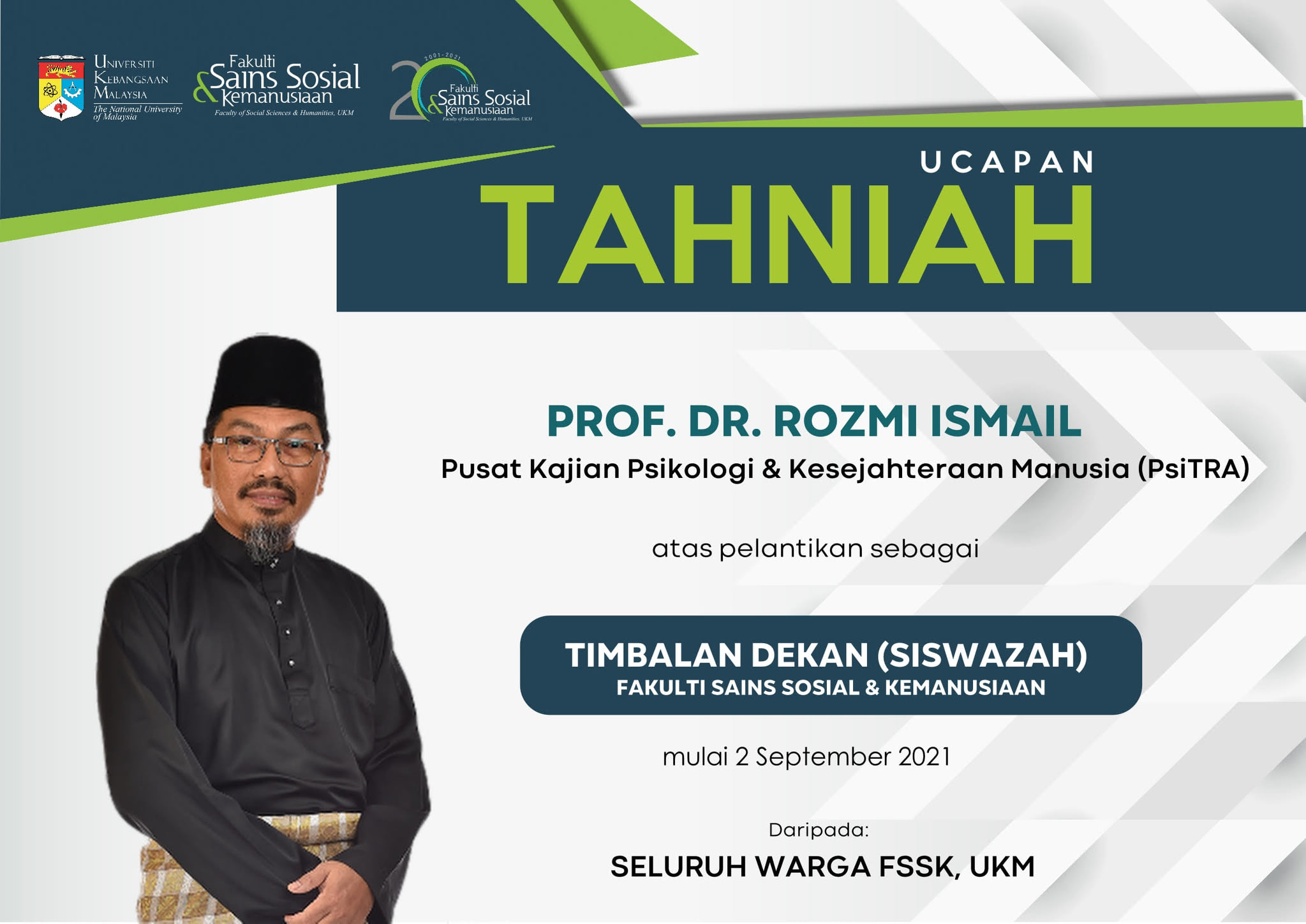 Tahniah... - Fakulti Sains Sosial dan Kemanusiaan UKM | Facebook