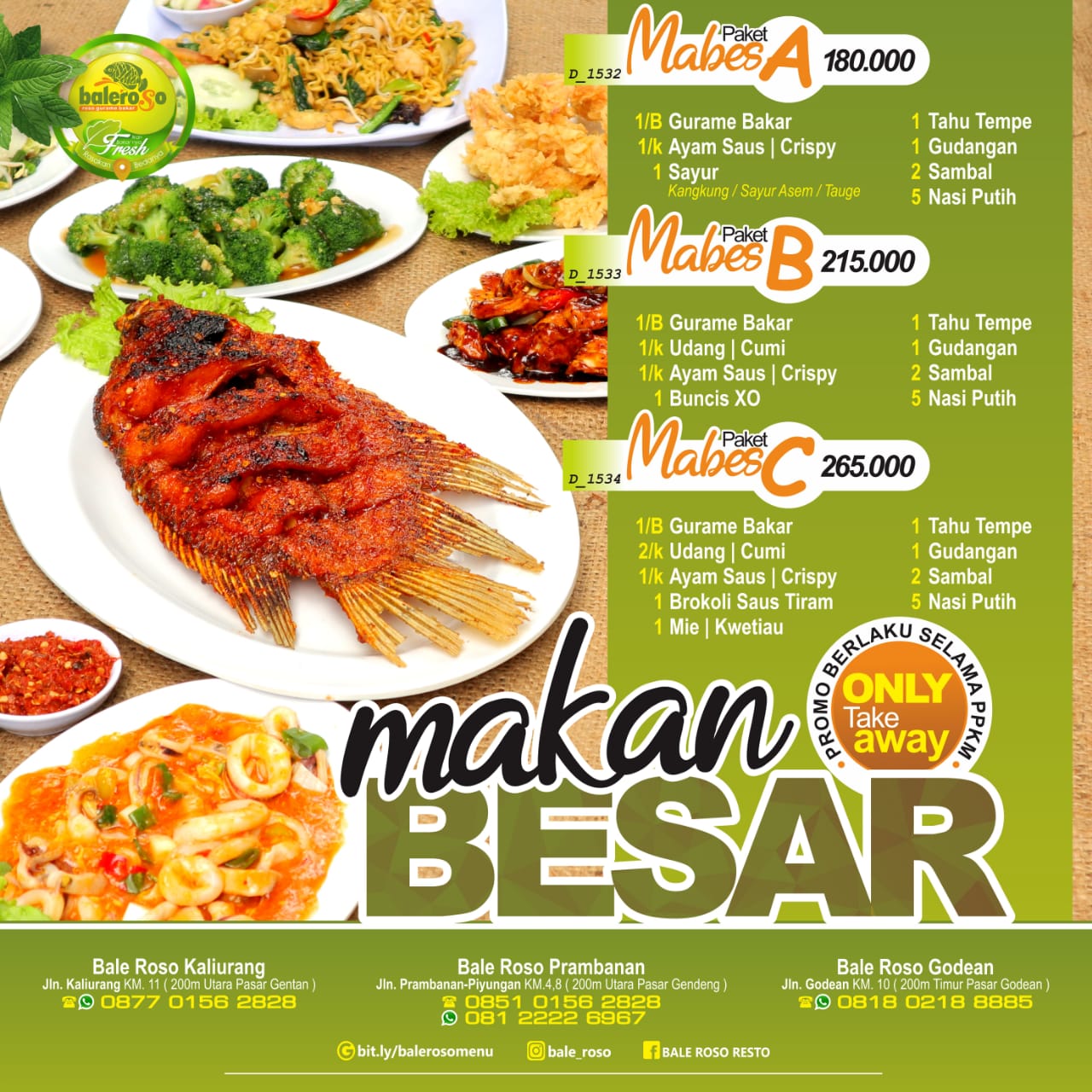 BALE ROSO RESTO - Siapa bilang PPKM cuma bisa makan nasi...