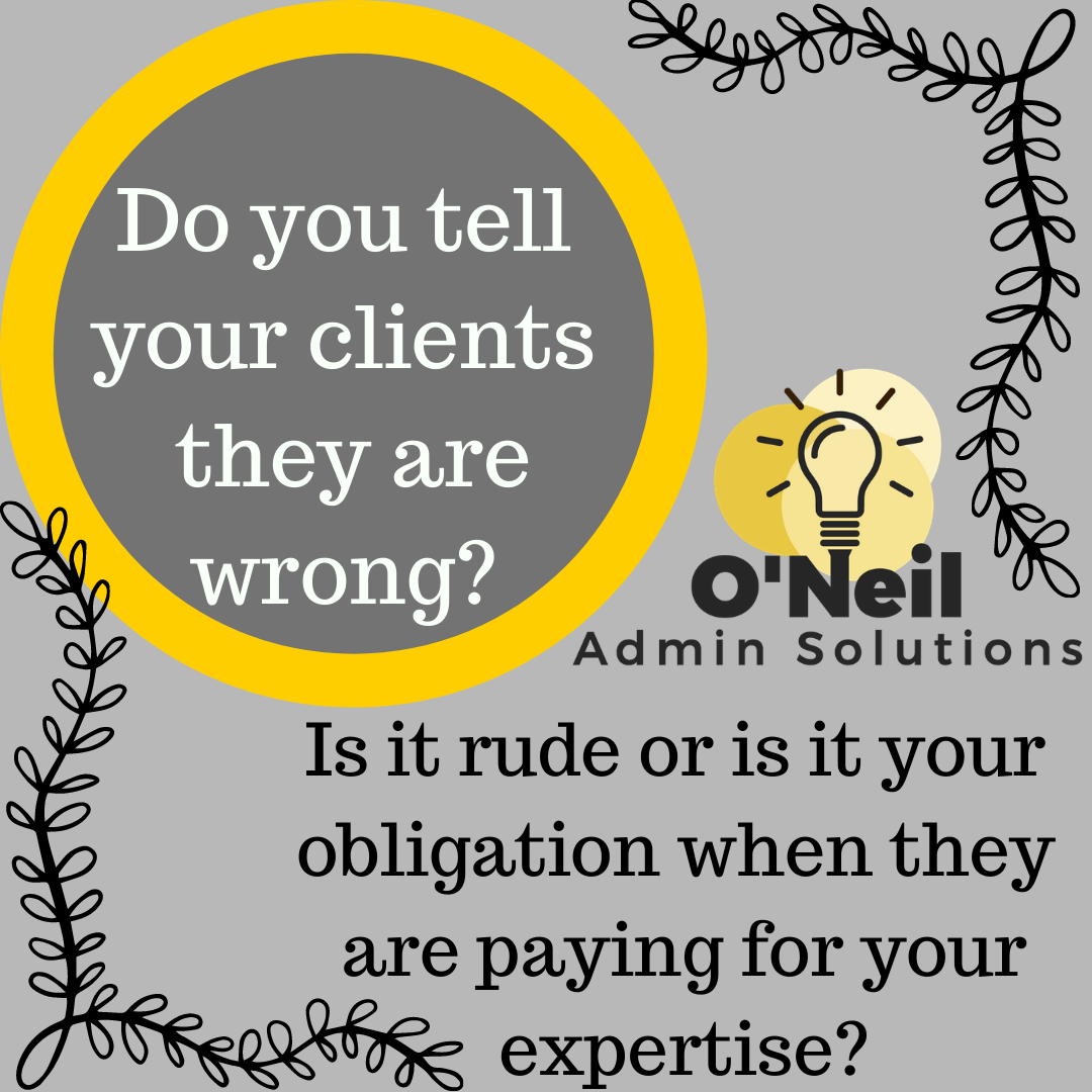 Do you tell your clients they are... - O'Neil Admin Solutions | Facebook