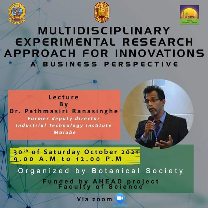 Botanical Society - University of Ruhuna - Invited lecture by Dr ...