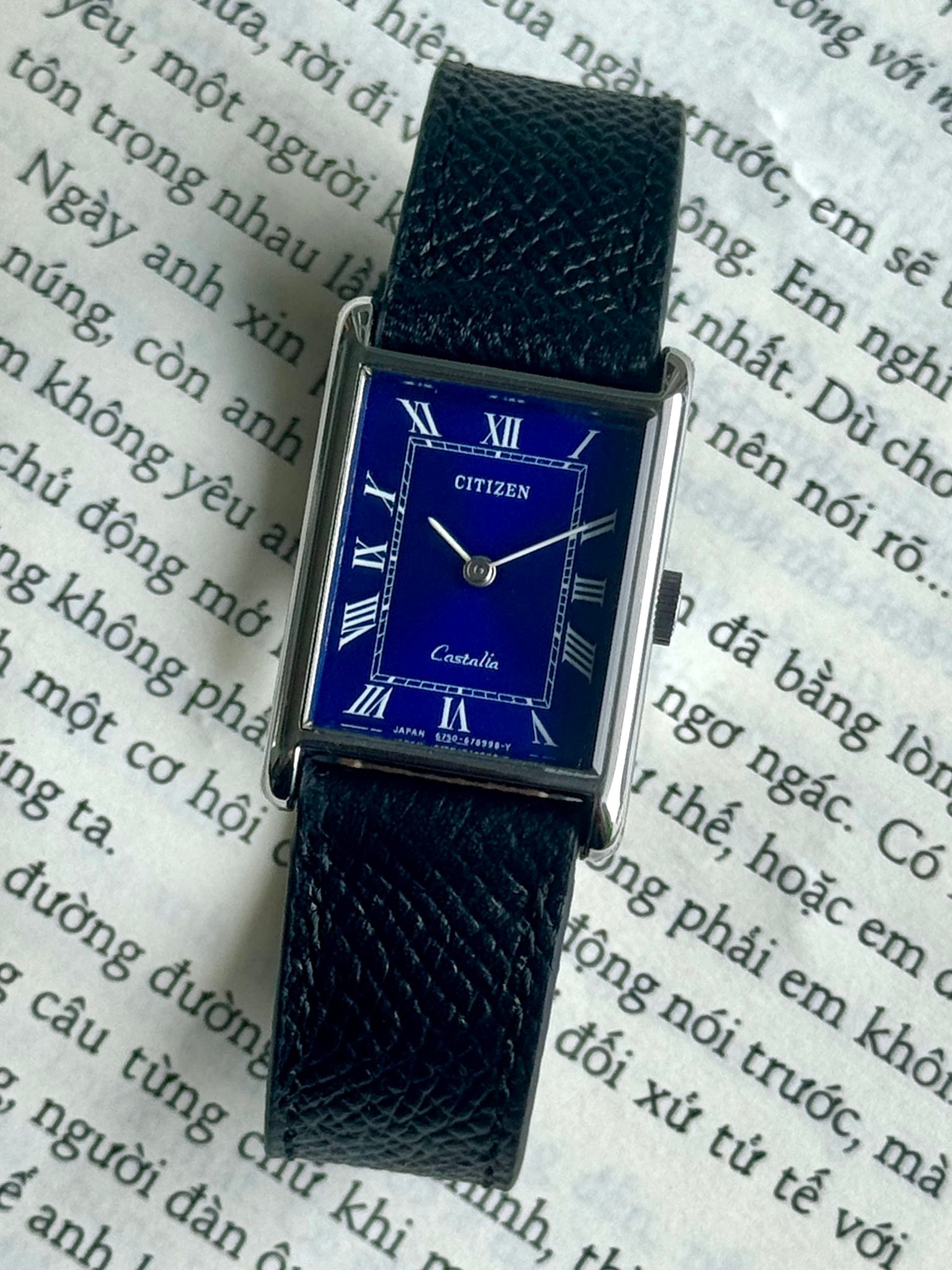 VINTAGE CTZ CASTALIA RARE BLUE ROMAN DIAL 1980S #notforsale
