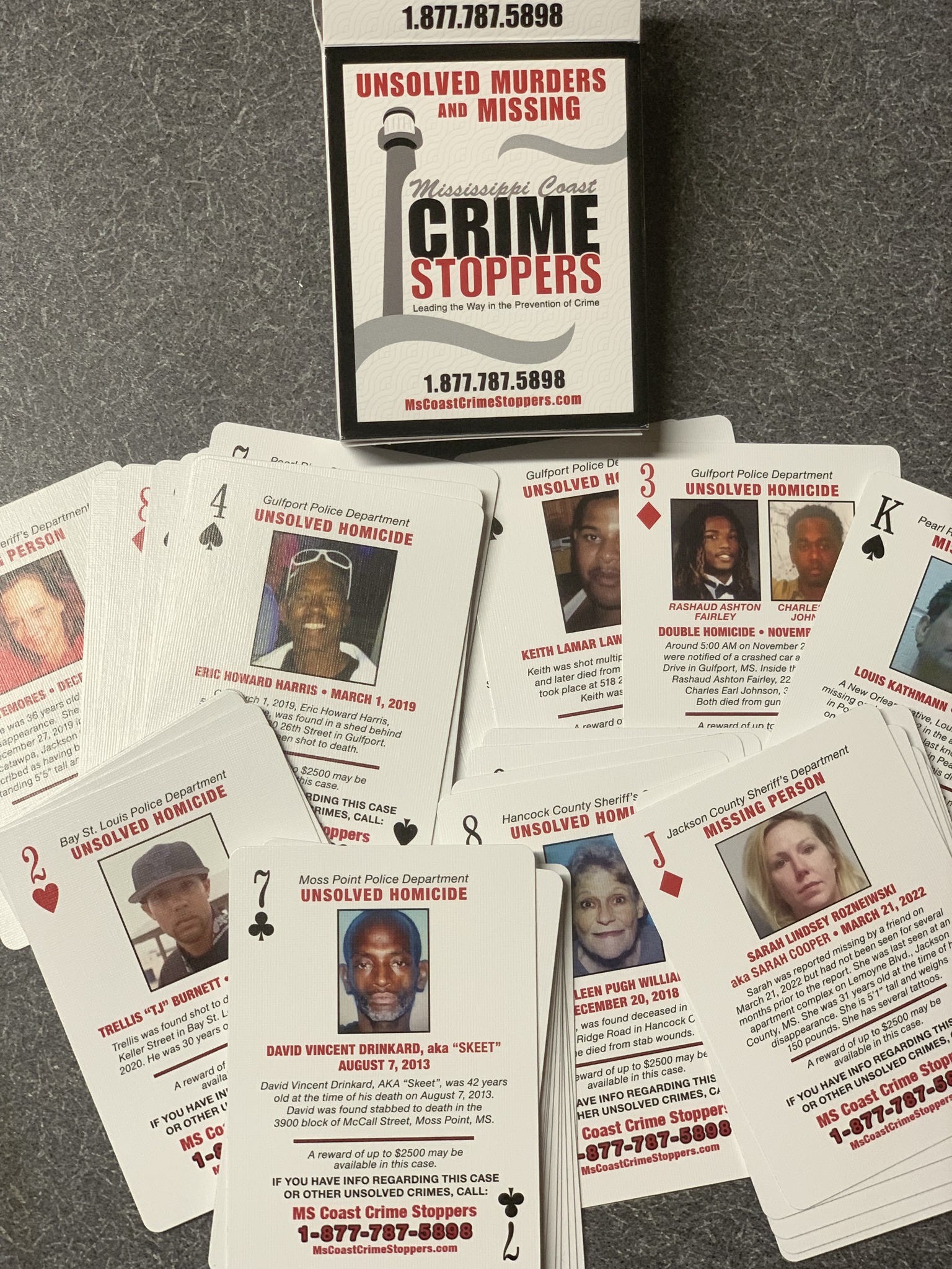 Mississippi Coast Crime Stoppers launches playing card initiative