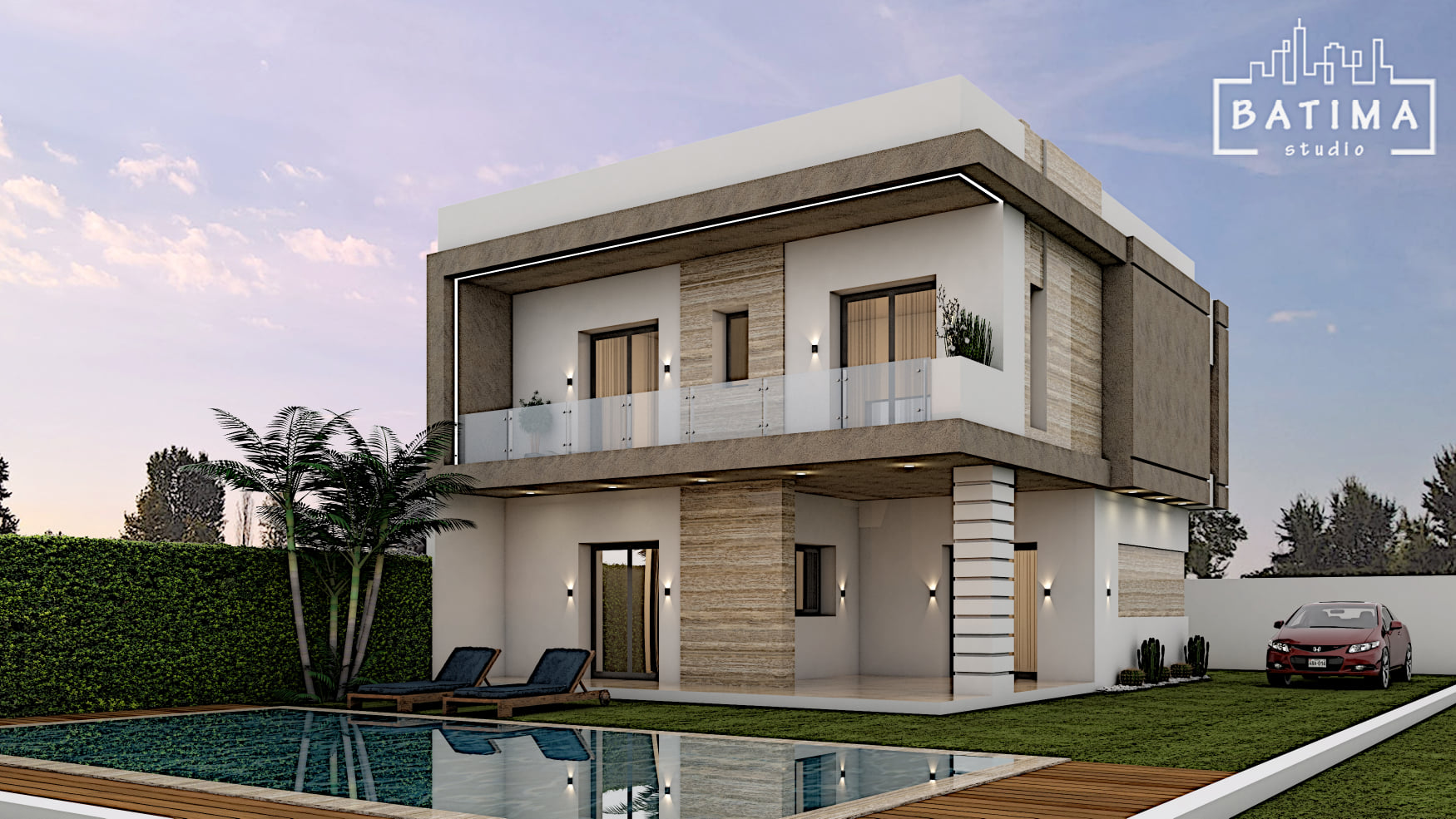 Batima studio - Khouloud Chaabane - Projet: Réaménagement d'une Villa ...
