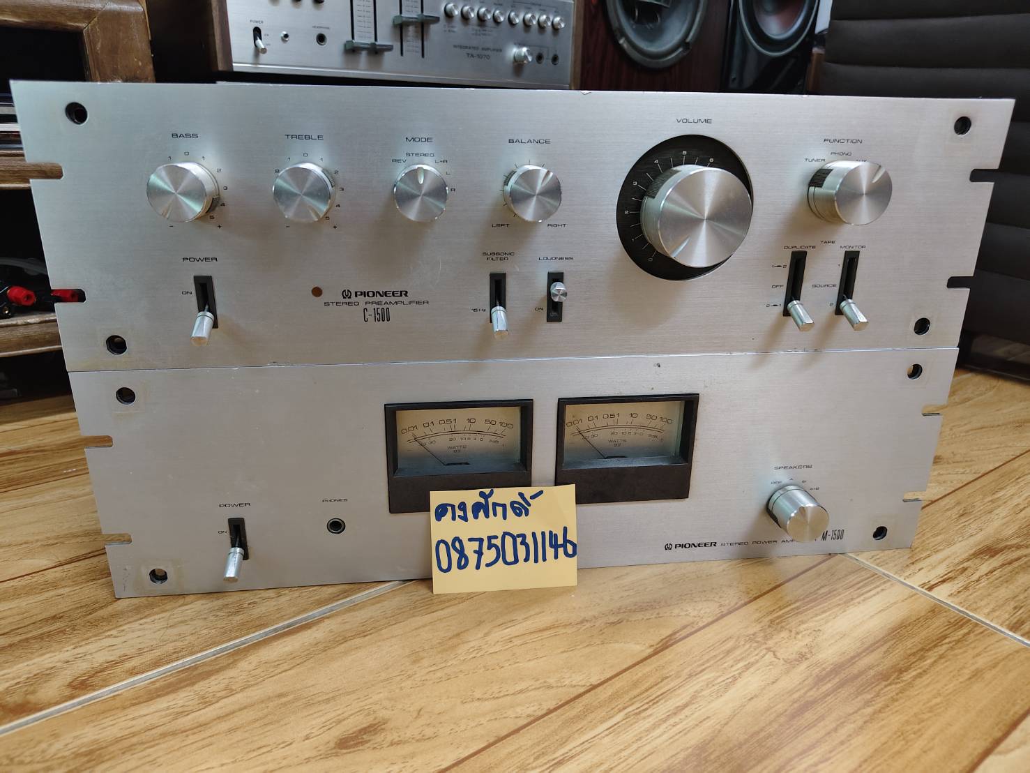 Pioneer M-1500 C-1500 F-1500 3台セット ジャンク パイオニアアンプ