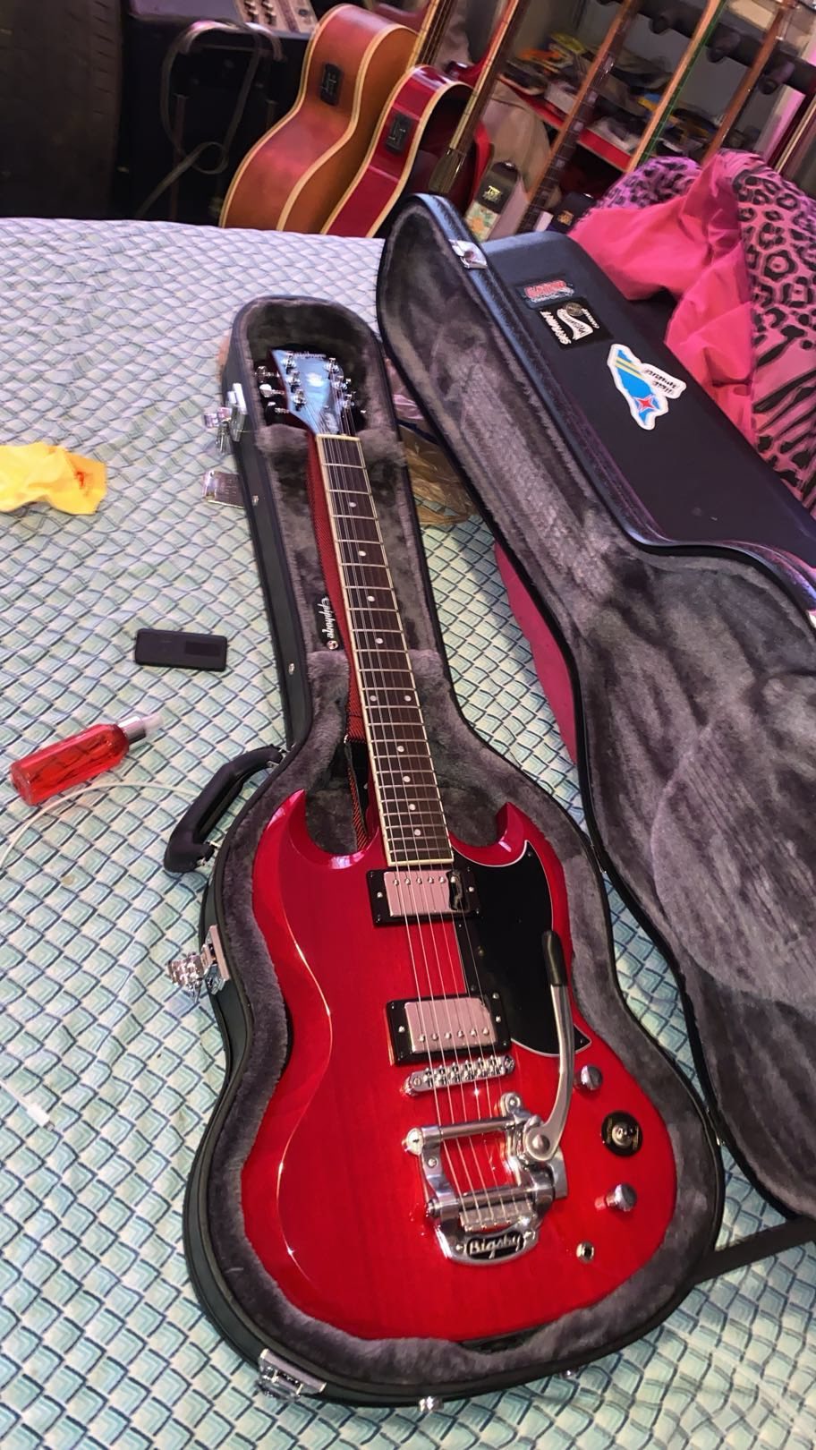 Epiphone SG Standard レフティ Bigsby B5搭載 Epiphone SG with new Bigsby B5 and setup