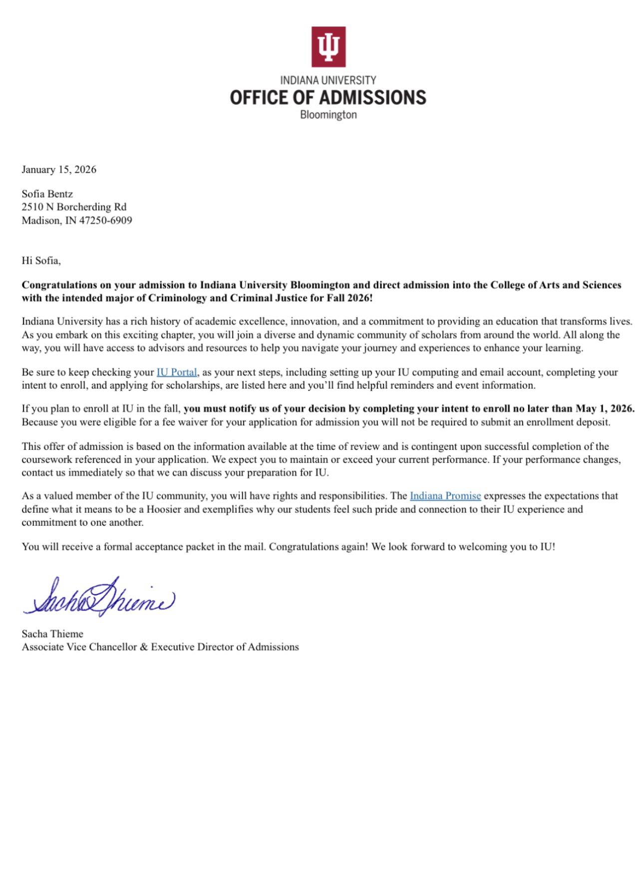 Dustin - Sofia Bentz just shared this w us as IU is playing for the ...