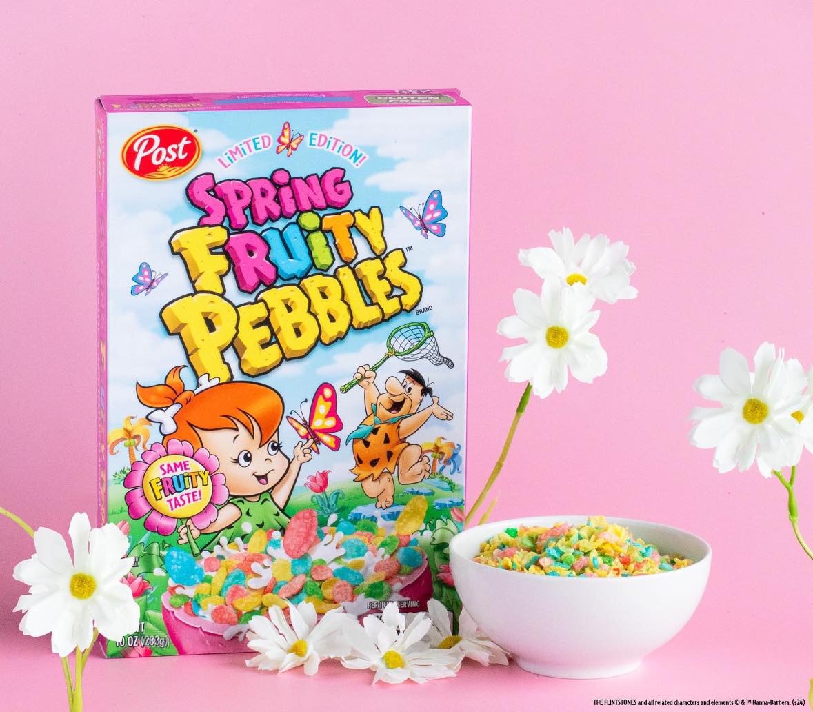 Post limited edition spring Fruity Pebbles cereal