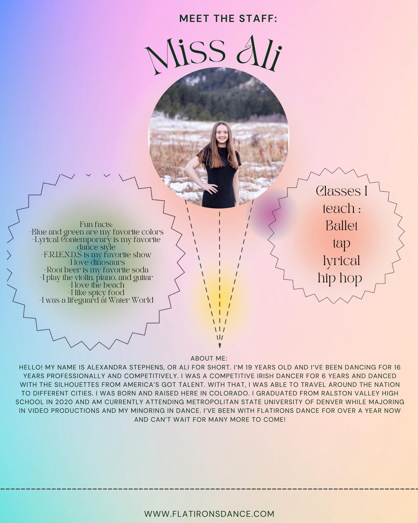 Flatirons Dance - Meet Ms. Ali Not only is she an amazing... | Facebook