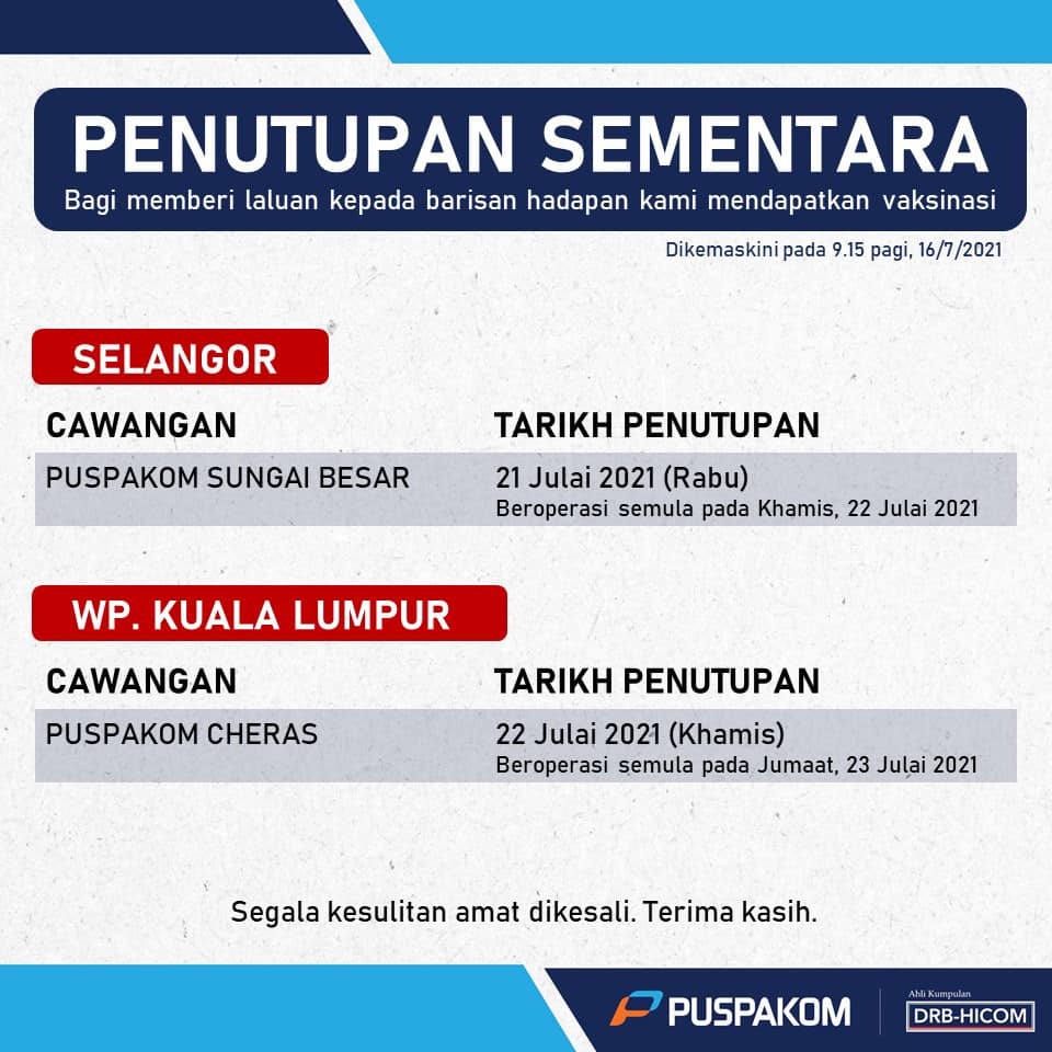 Buat Pelanggan Yang Kami Hormati Puspakom Sdn Bhd Facebook