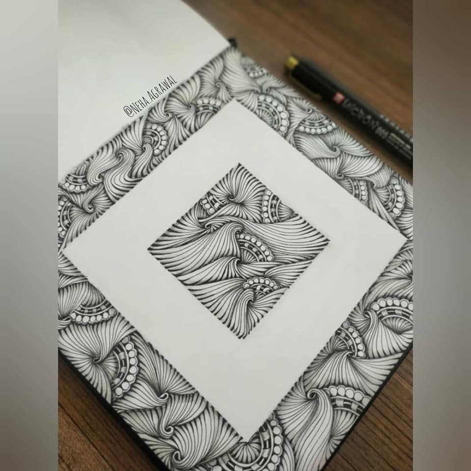 Zangle - My today's practice of lines and curves. My tip... | Facebook