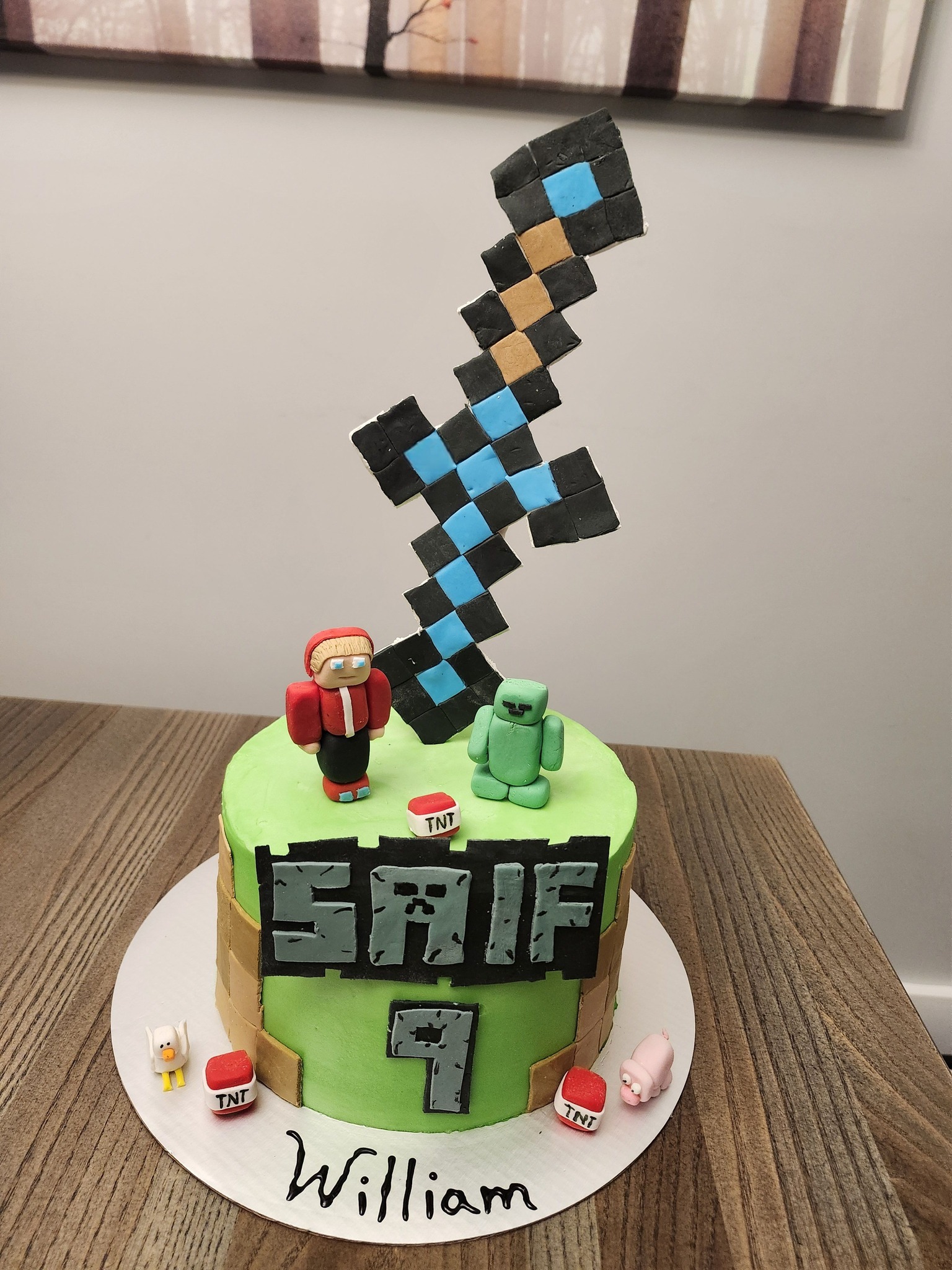 Pixel Art. Gâteau D'anniversaire 3ème | Vecteur Premium