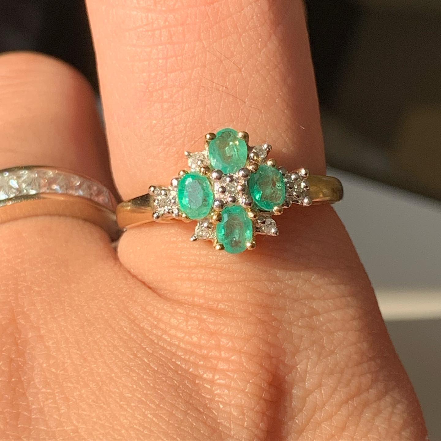 JLS LLC - A beautiful vintage style cluster ring with... | Facebook