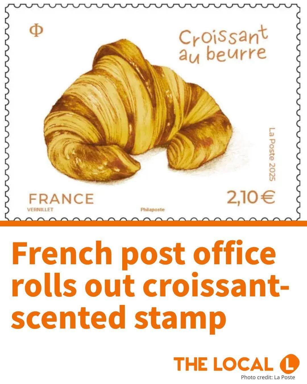 【ａｎｃｏさま】la poste france ❀ クロワッサンの香り スタンプ France's postal service has spent the last few years turning
