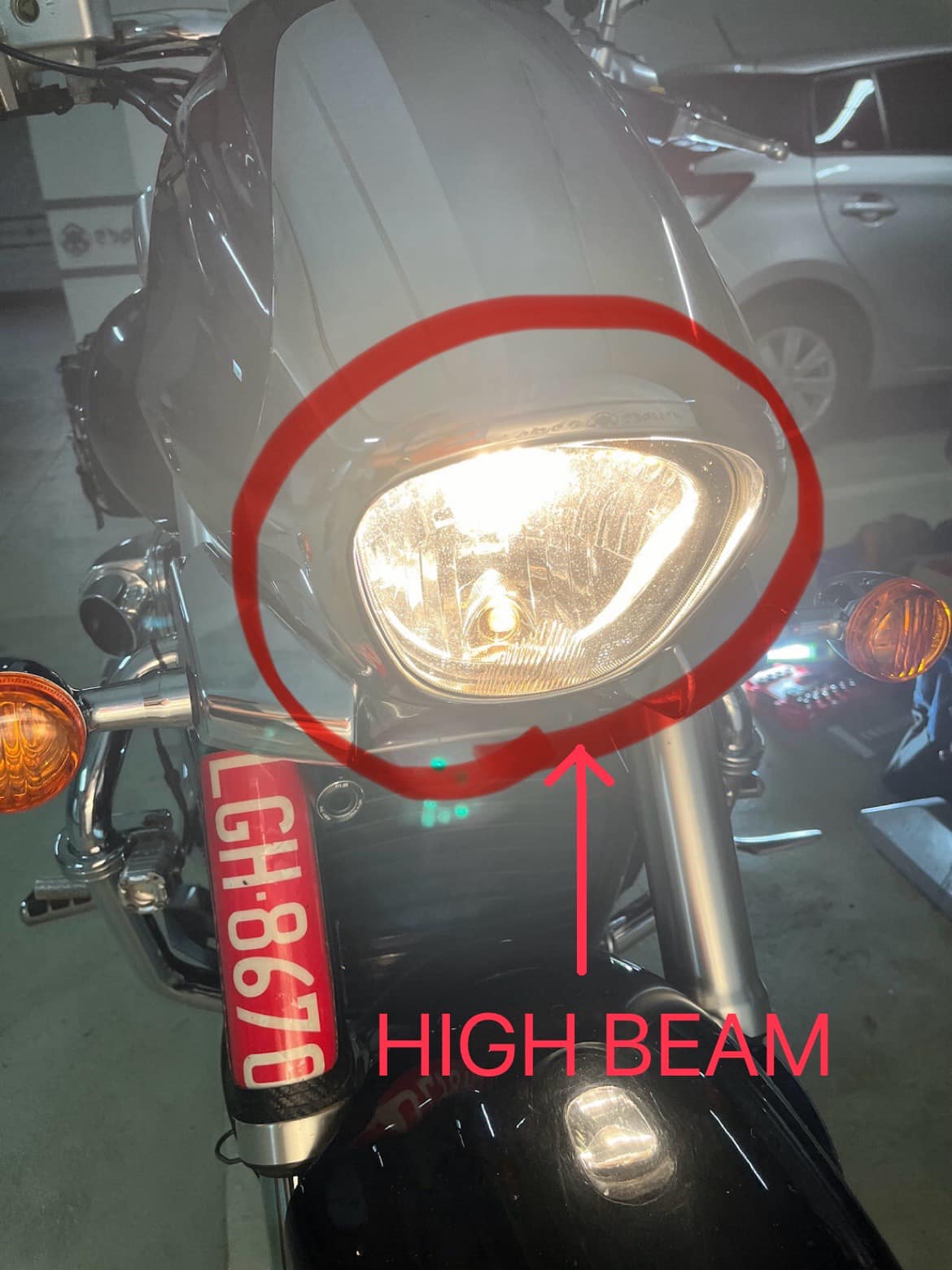 Is 2014 Suzuki M109R low beam headlight correct?