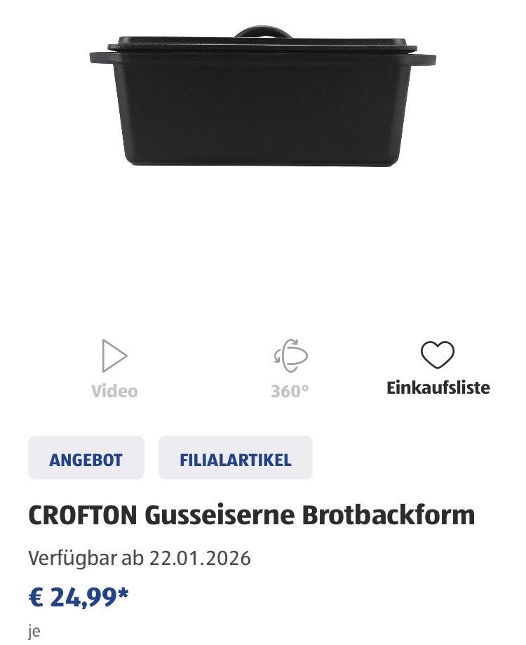 Ab Donnerstag gibt es bei Aldi Süd einen Brotbacktopf. Hat Jemand von Euch Erfahrung mit einem solchen Topf ?