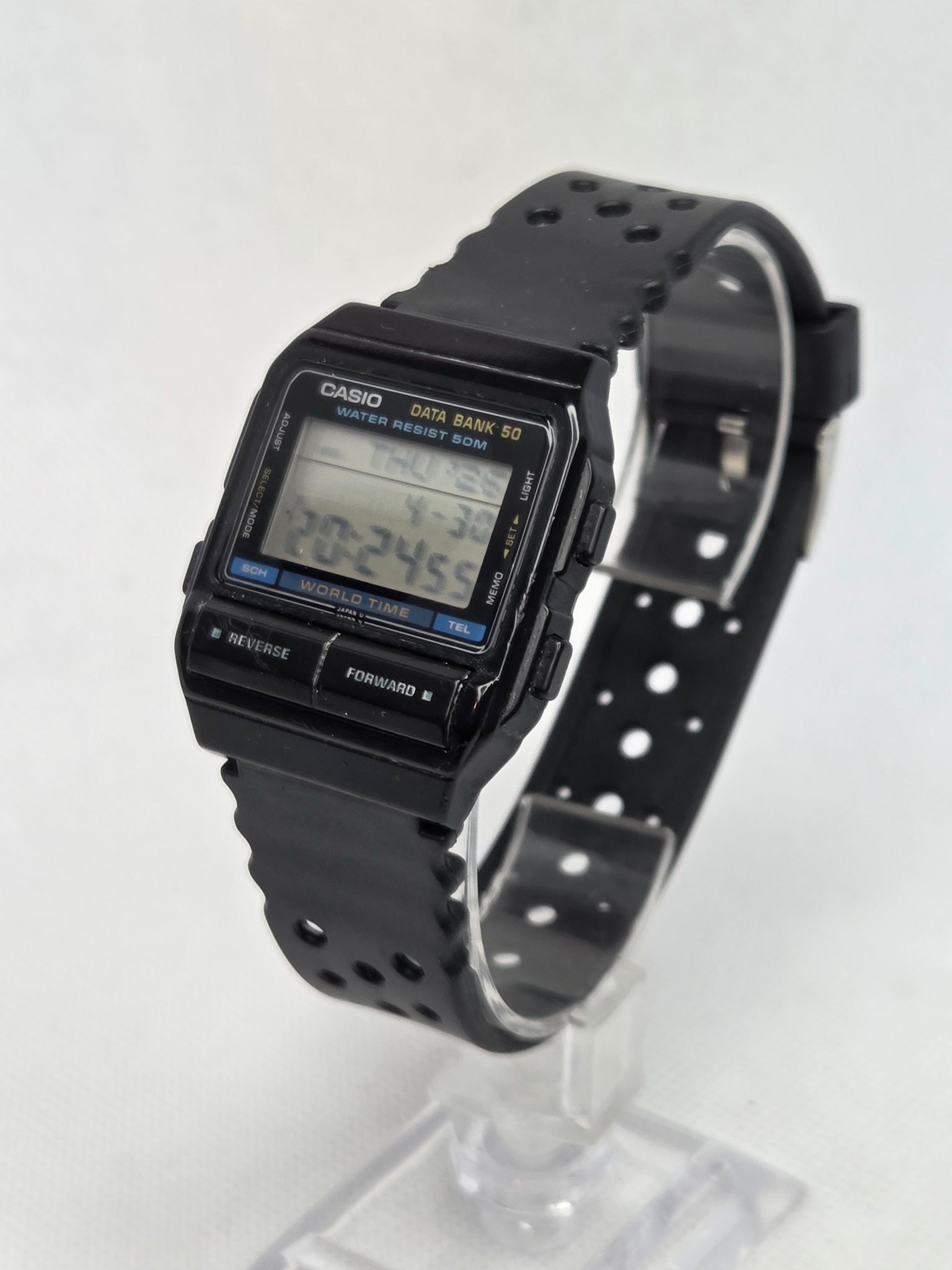 Casio DB-55W Data Bank 50 Vintage Japan Iconic Casio watch from