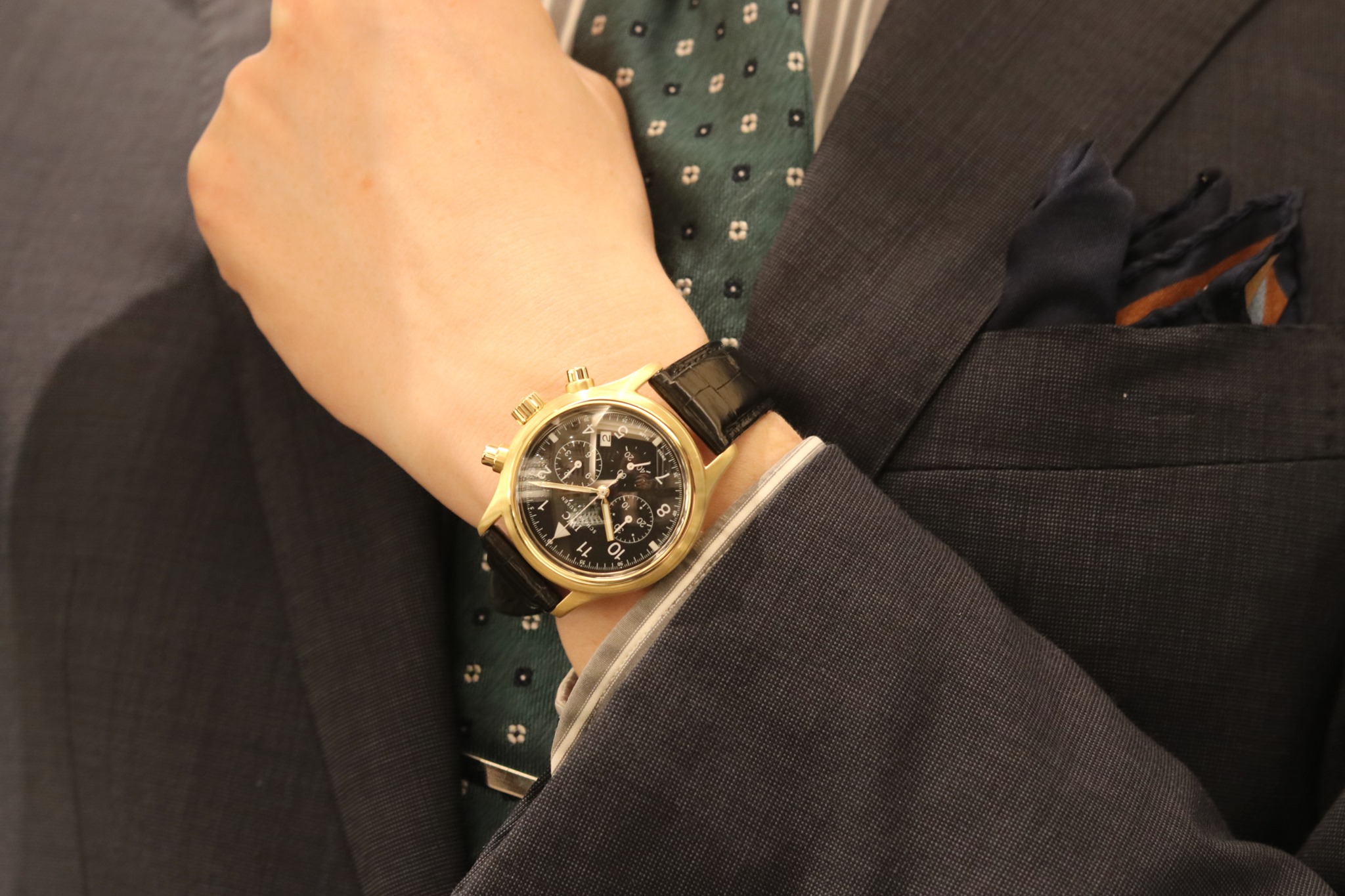 は*ん様 SCHAFFHAUSEN クロノグラフ IWC 腕時計　IW37400