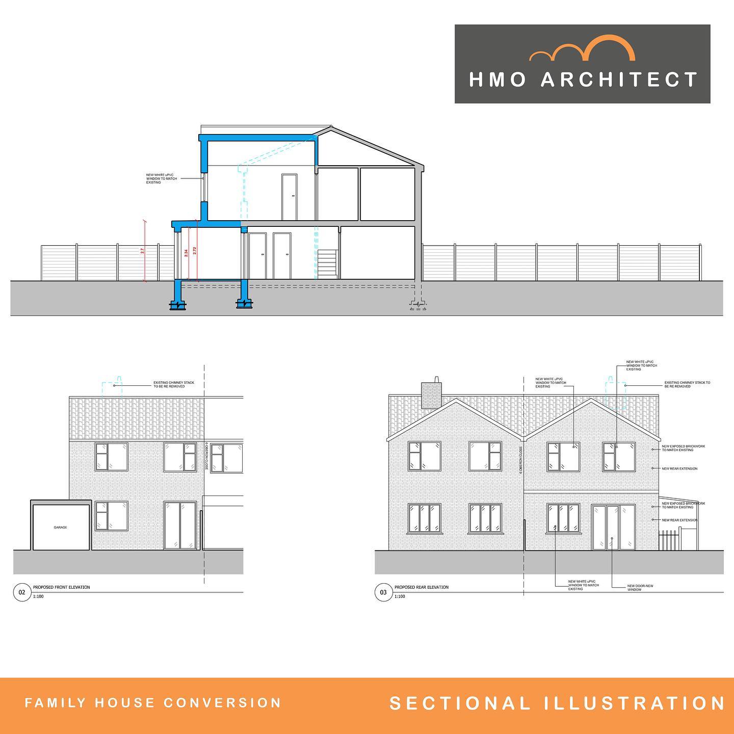 HMO Architects - Here are the sections and elevations from... | Facebook