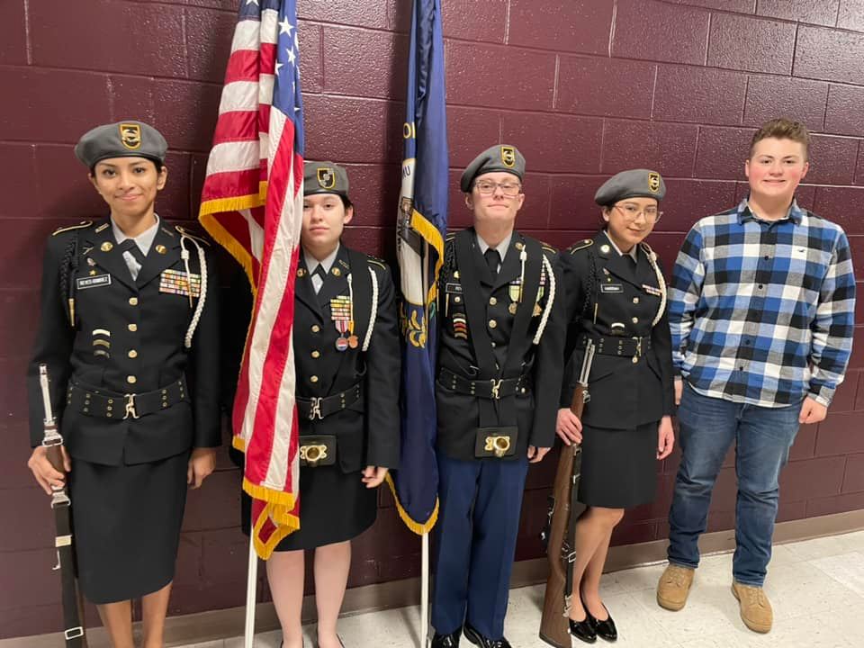 Our Color Guard presenting... - Henderson County Army JROTC