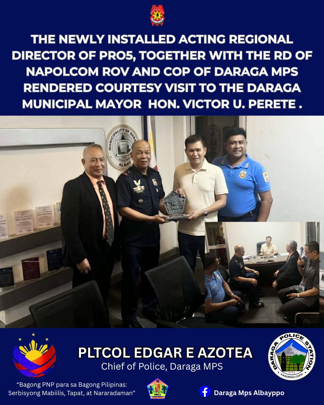 THE NEWLY INSTALLED ACTING REGIONAL... - Daraga Mps Albayppo | Facebook