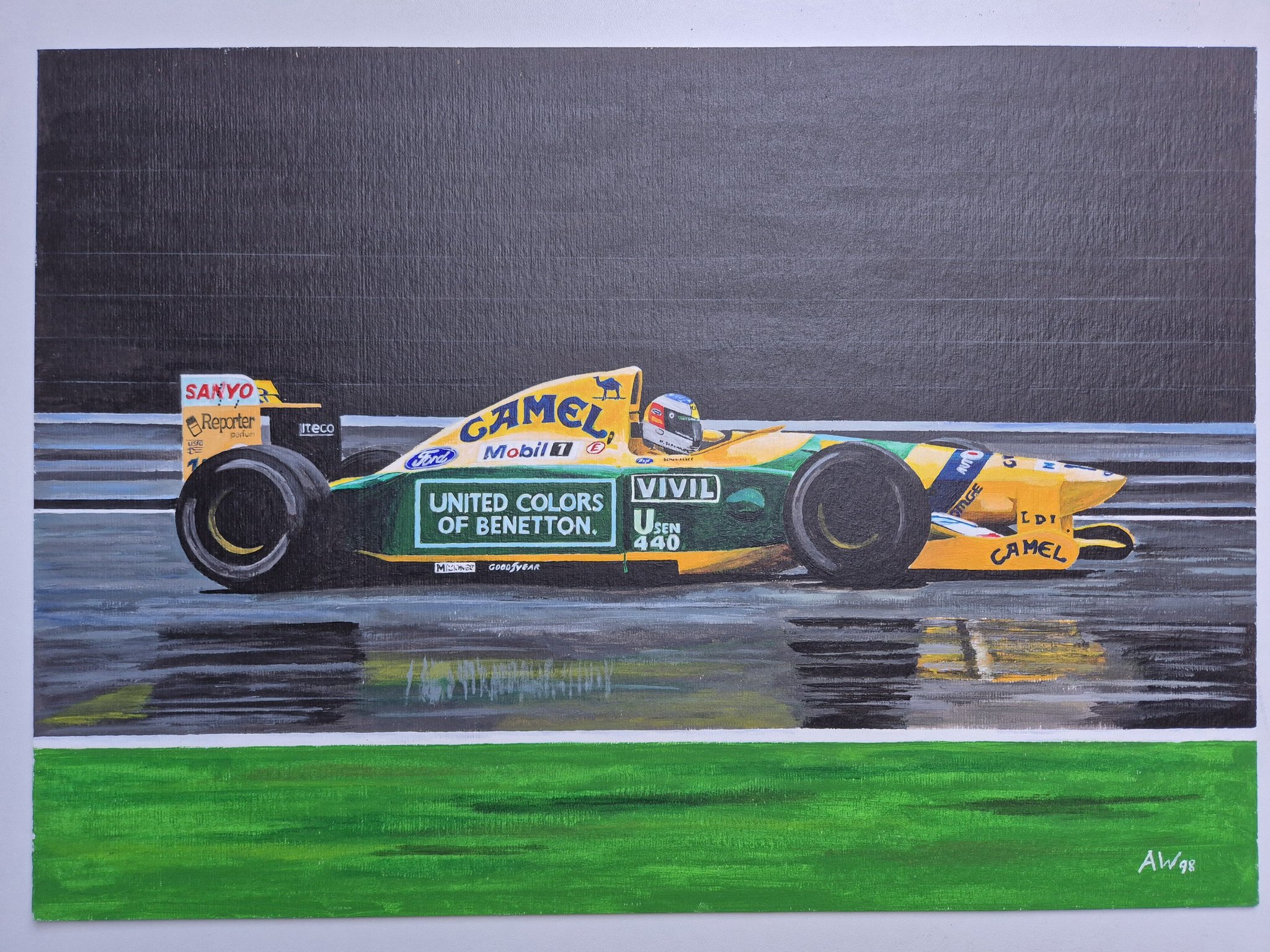 My Painting....Schumy on Ferrari F-1