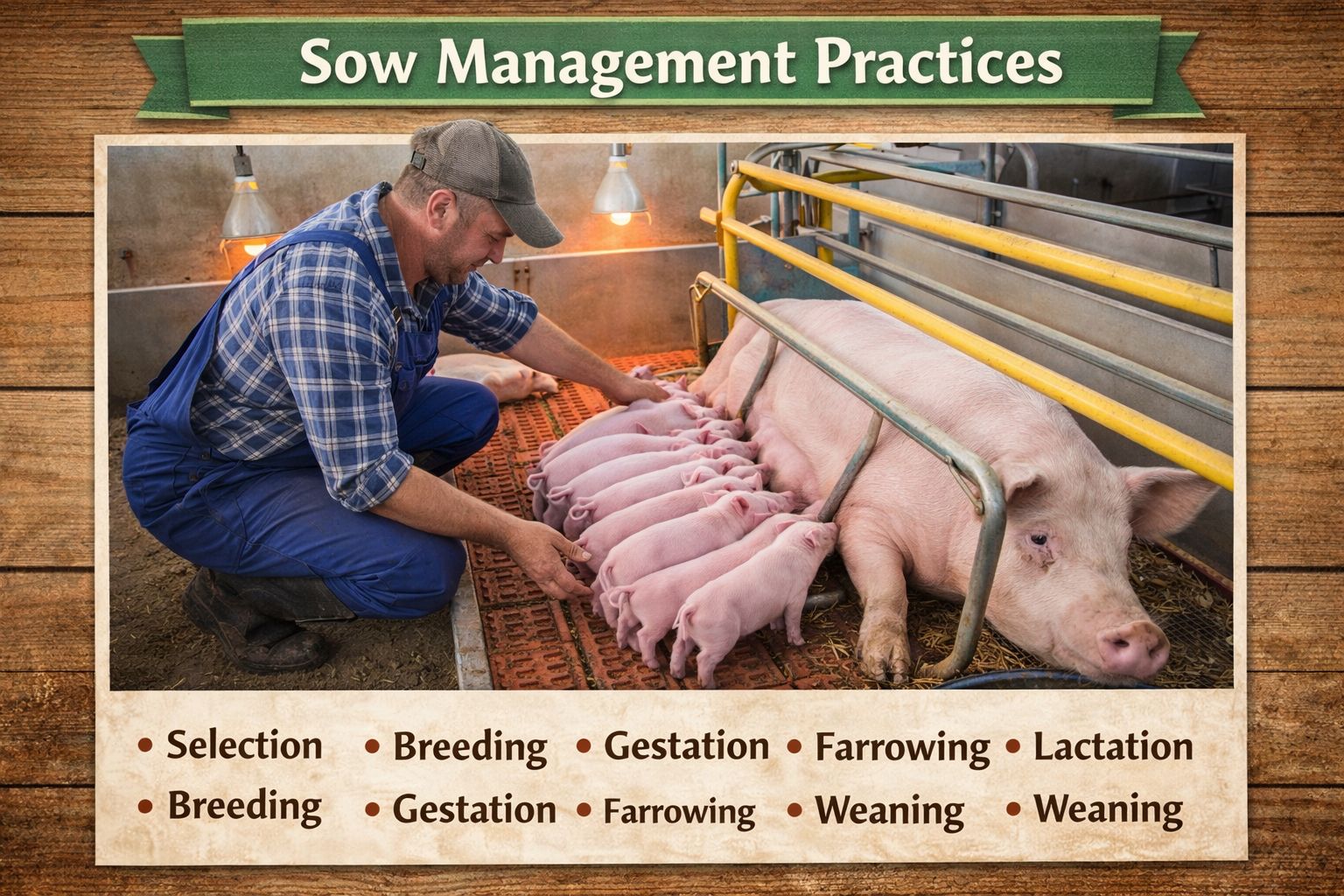 Proper sow management practices for pig production