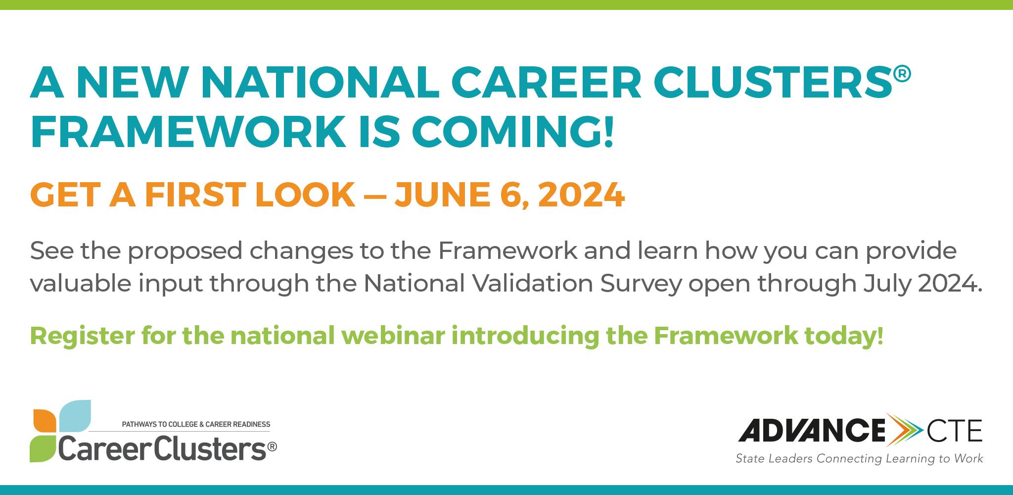 CTE in SC - A new National Career Clusters ® Framework is...