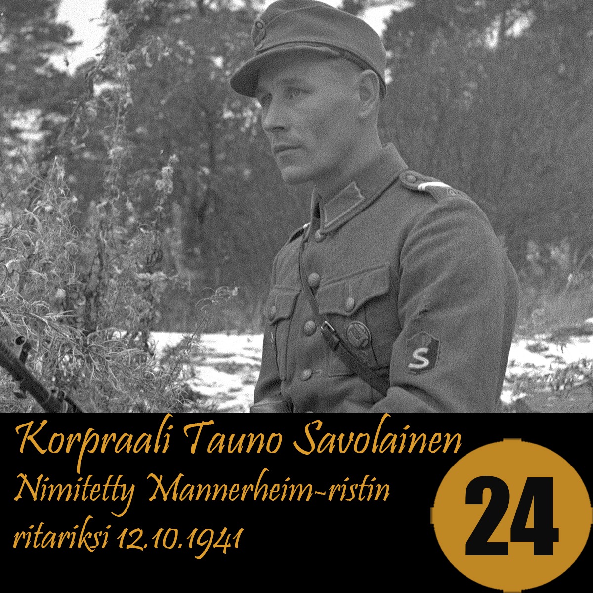 Mannerheim-ristin ritarit - ”Ylipäällikkö on pvm:llä 12.10.41 ...